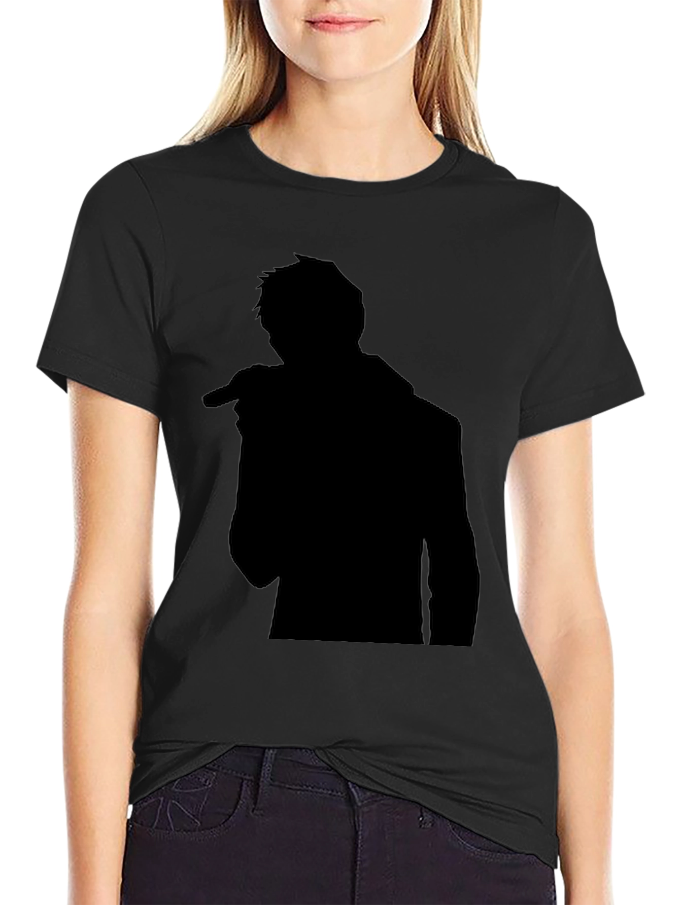 Silhouette Singer Graphic T-Shirt - Classic Black Tee