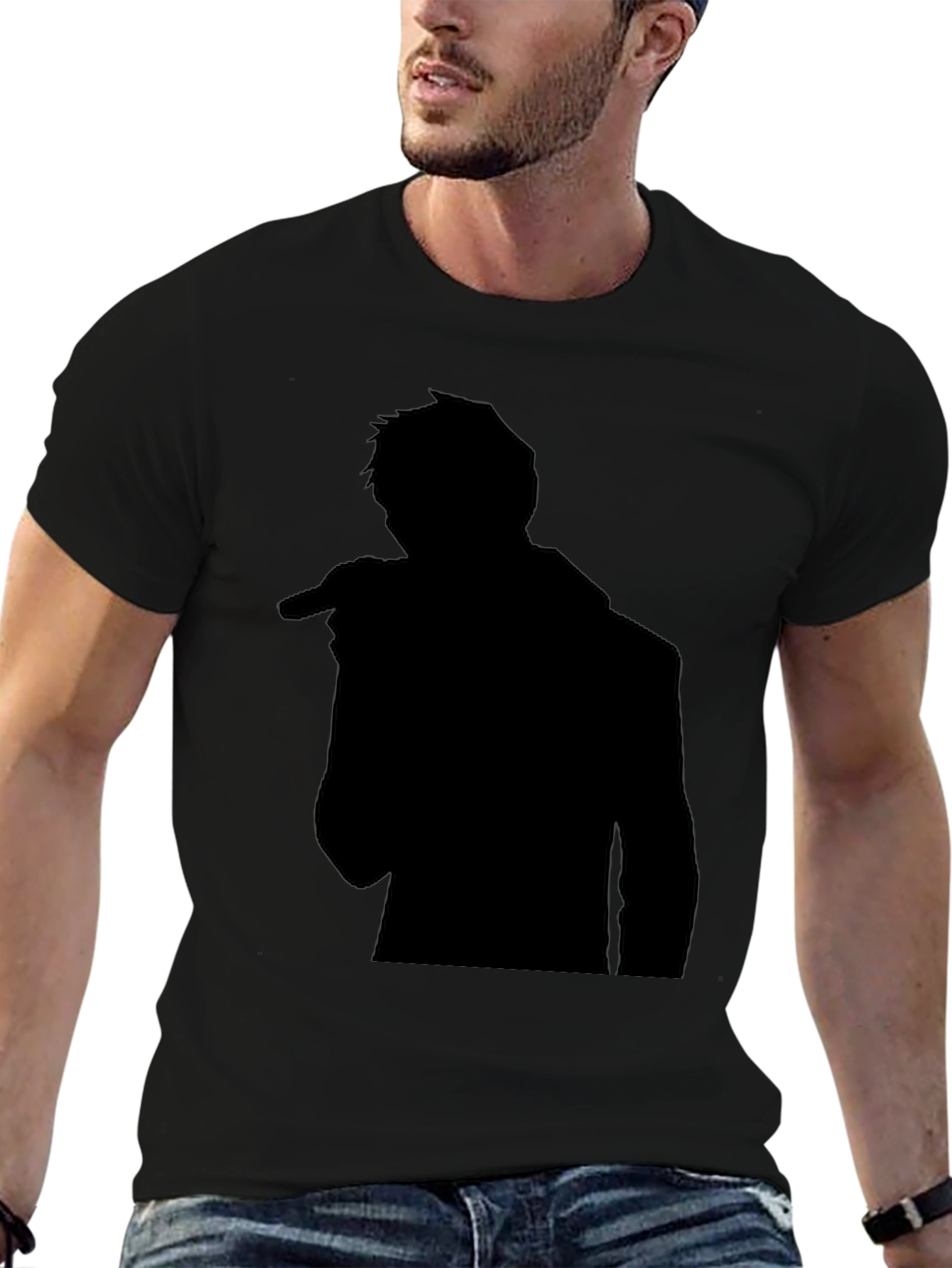 Silhouette Singer Graphic T-Shirt - Classic Black Tee