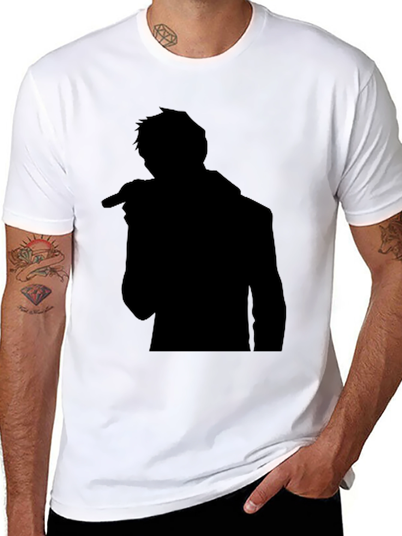 Silhouette Singer Graphic T-Shirt - Classic Black Tee