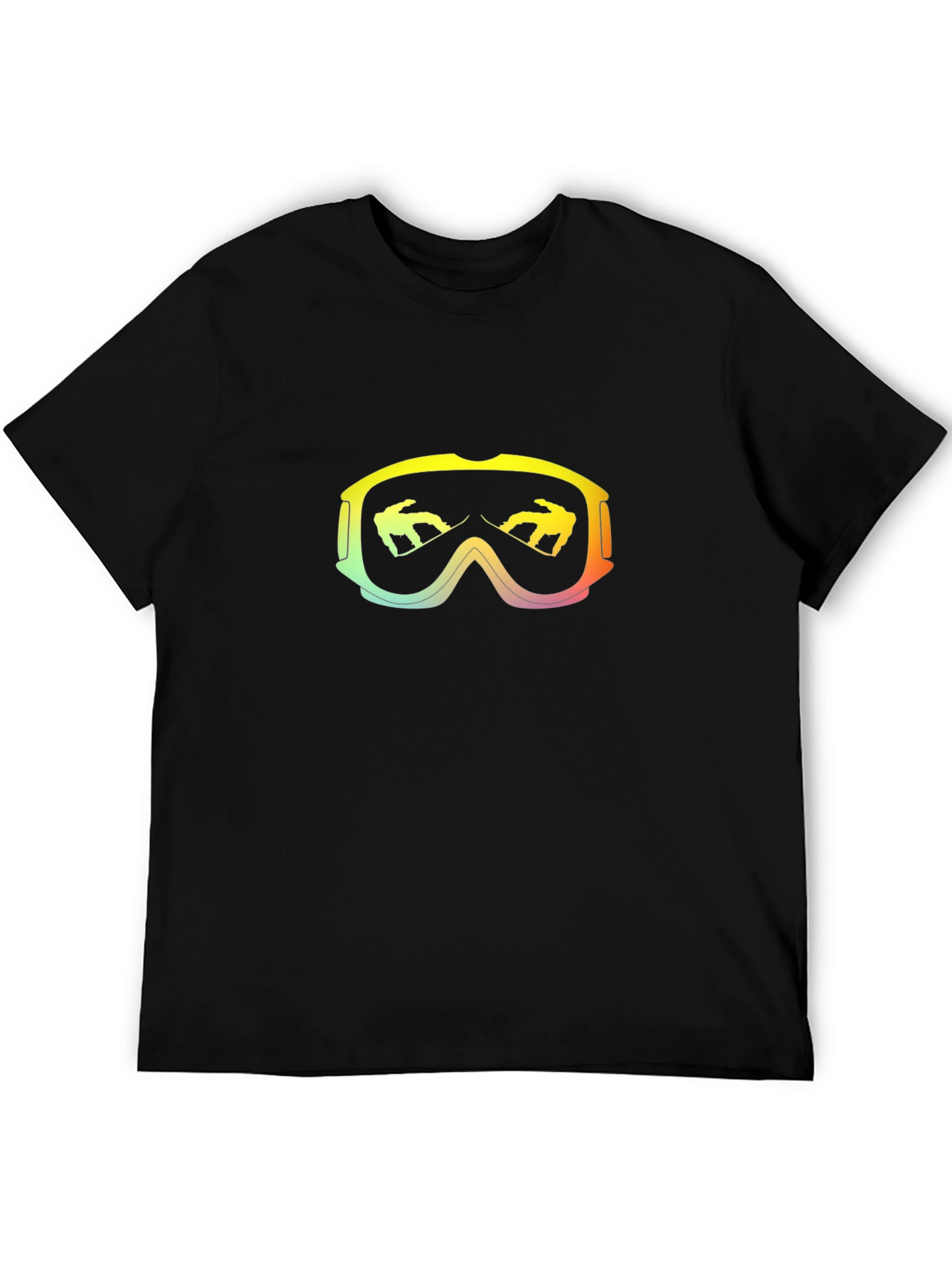 Cool Black T-Shirt with Ski Goggles Design