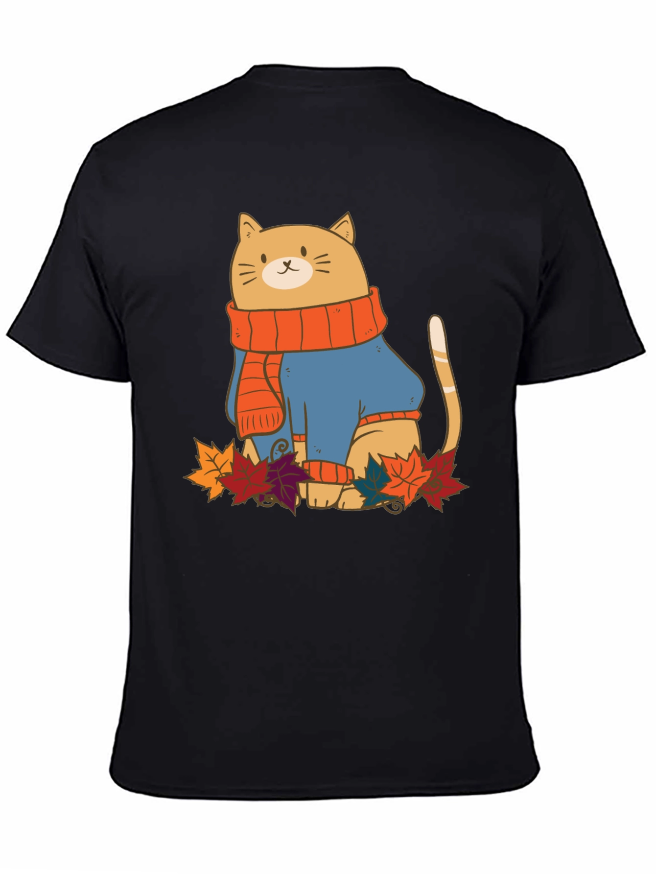 Autumn Cat T-Shirt - Cozy Fall Vibes