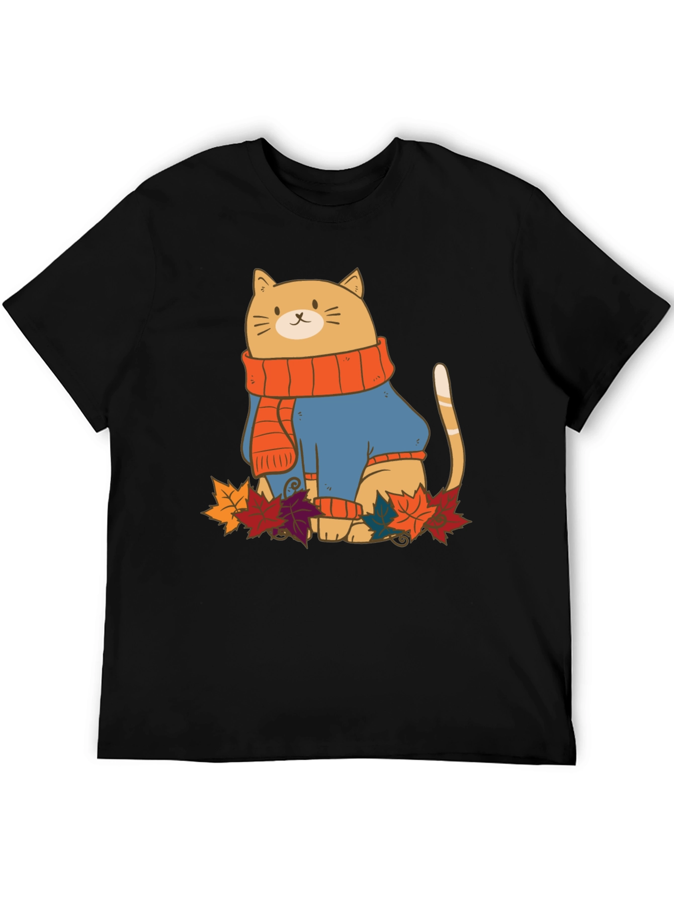 Autumn Cat T-Shirt - Cozy Fall Vibes