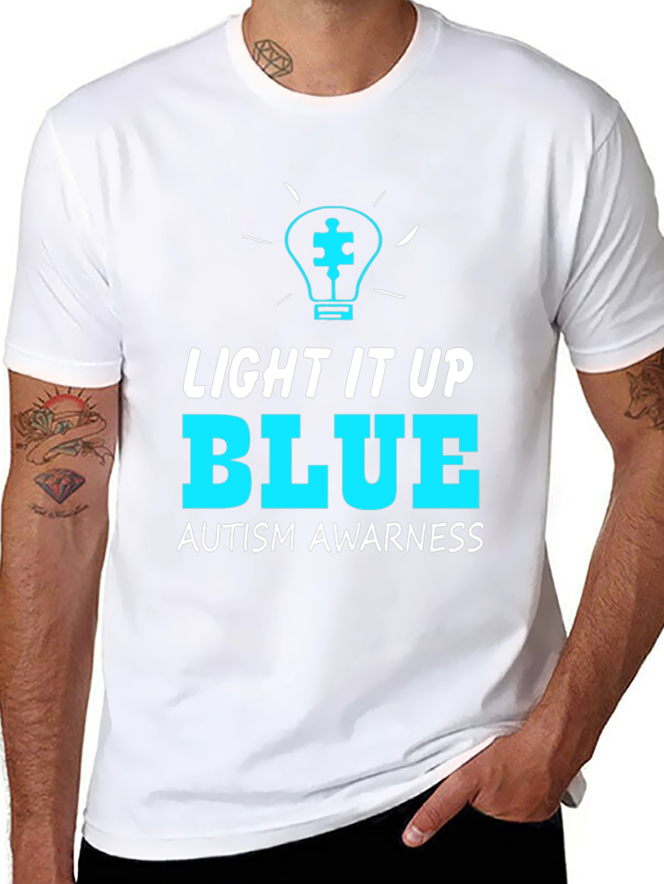 Autism Awareness T-Shirt - Light It Up Blue