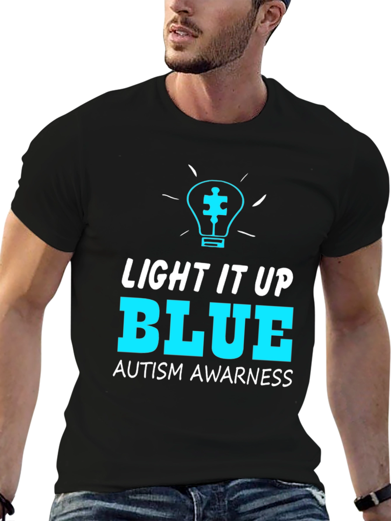 Autism Awareness T-Shirt - Light It Up Blue