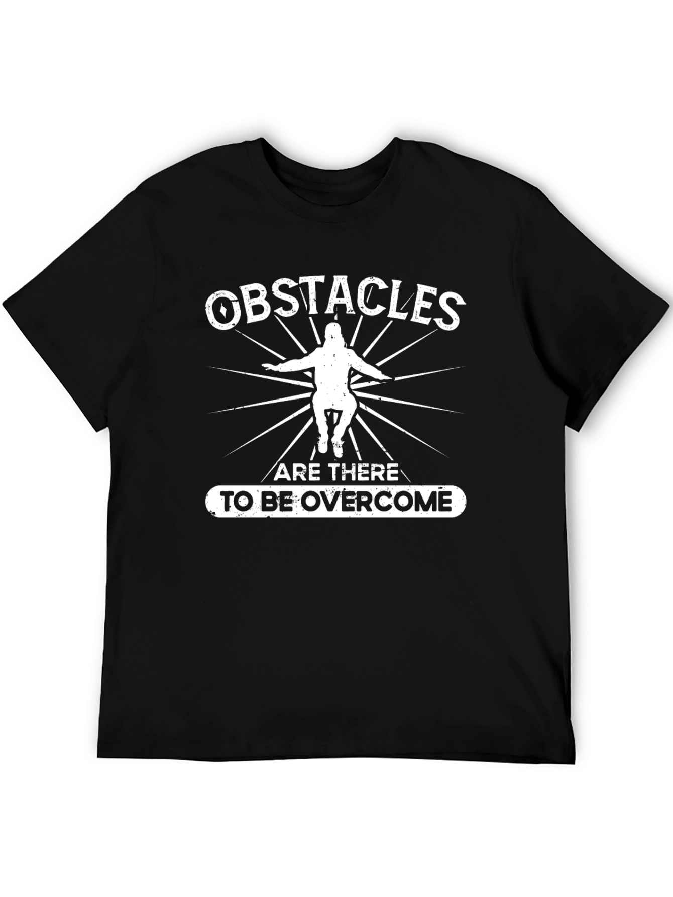 Obstacles Overcome Graphic Tee - Motivational T-Shirt