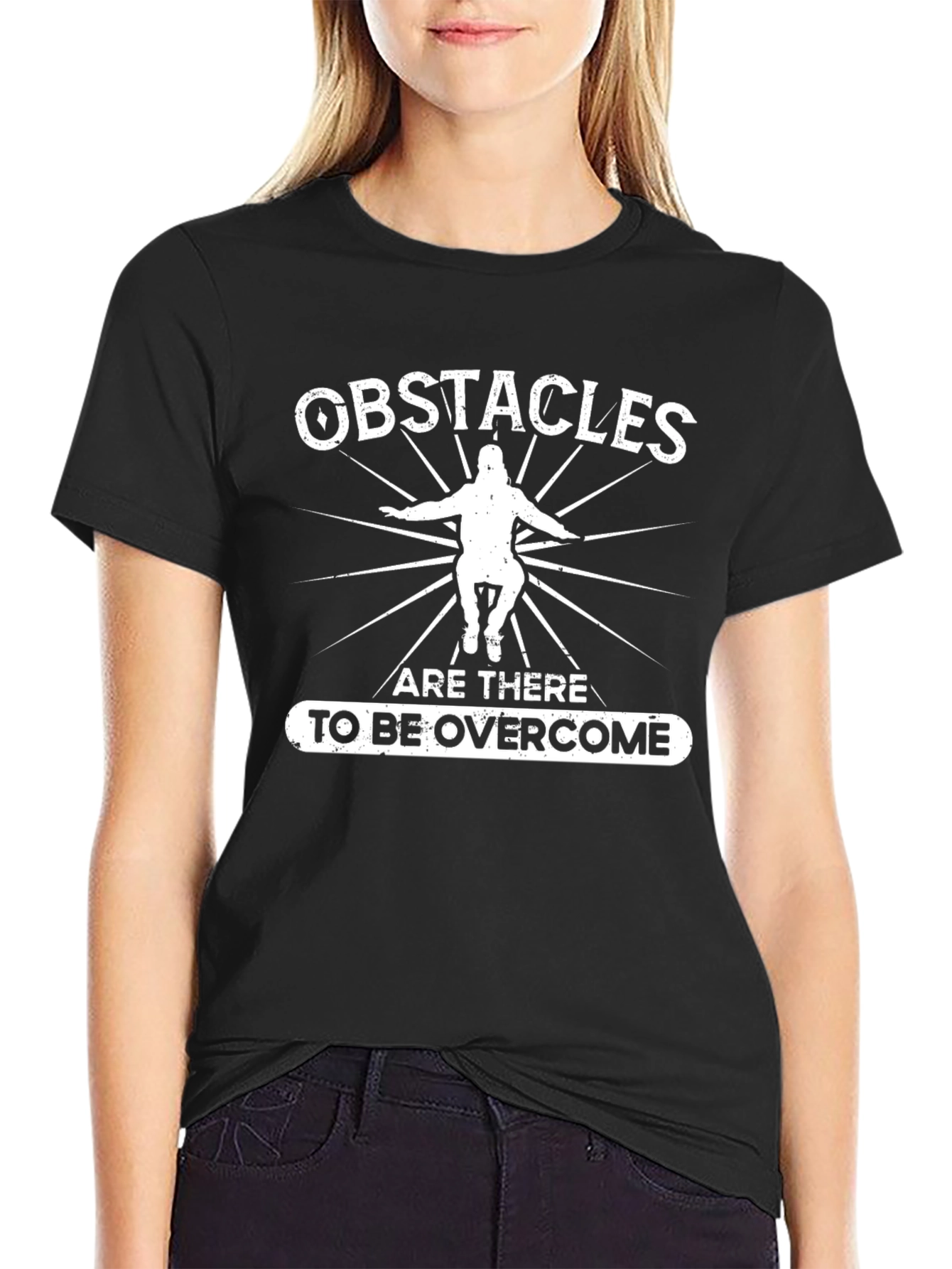 Obstacles Overcome Graphic Tee - Motivational T-Shirt