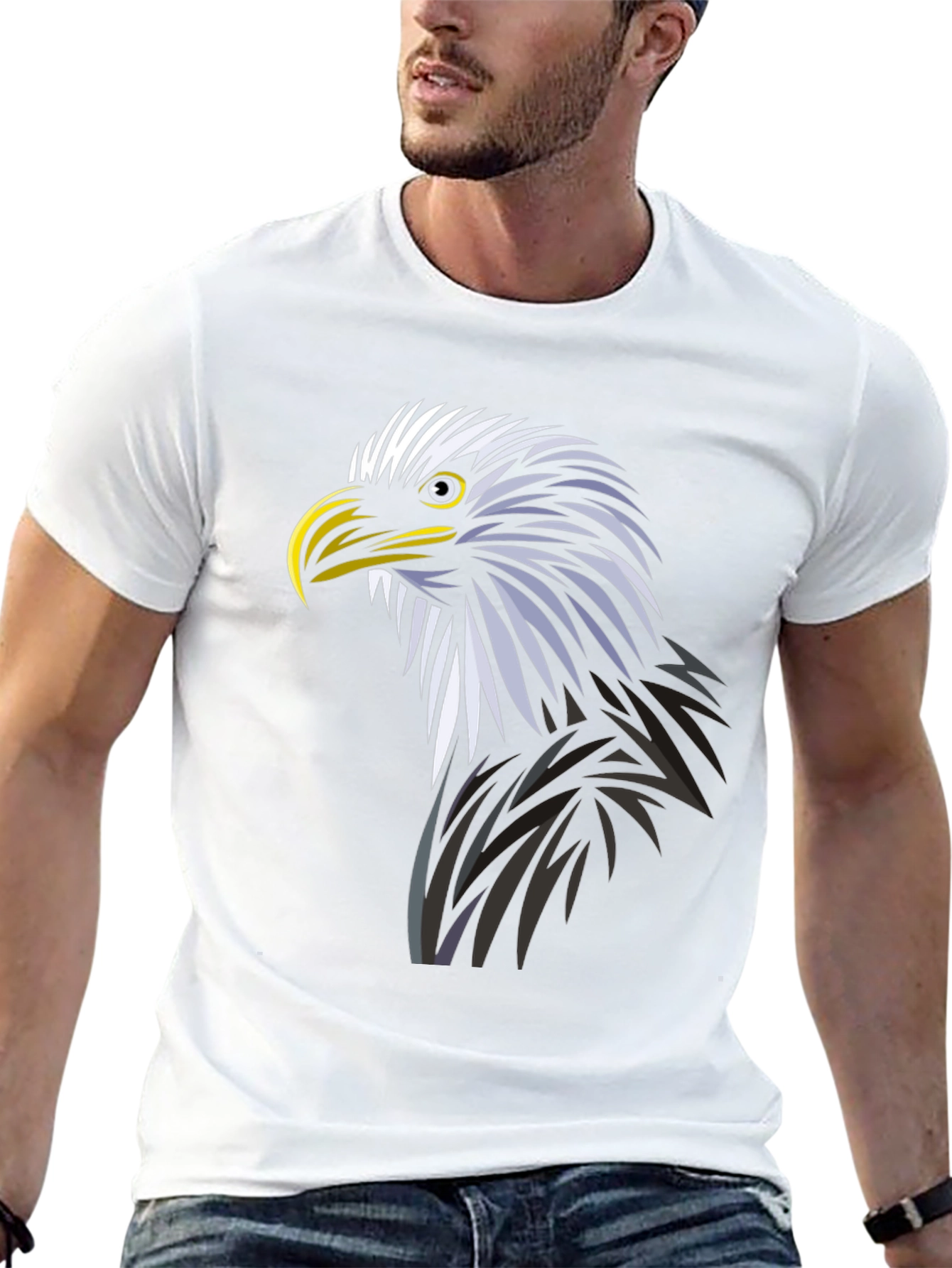 Black Eagle Graphic T-Shirt | Bold Animal Tee