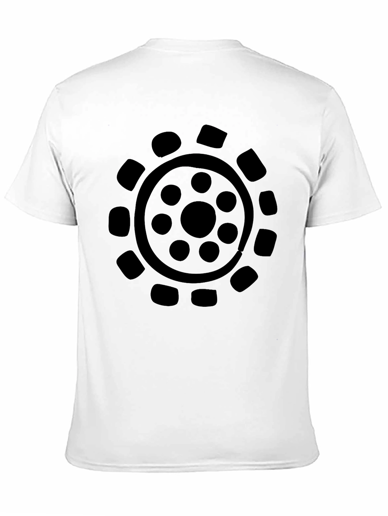 Mens Black T-Shirt with Circular Graphic
