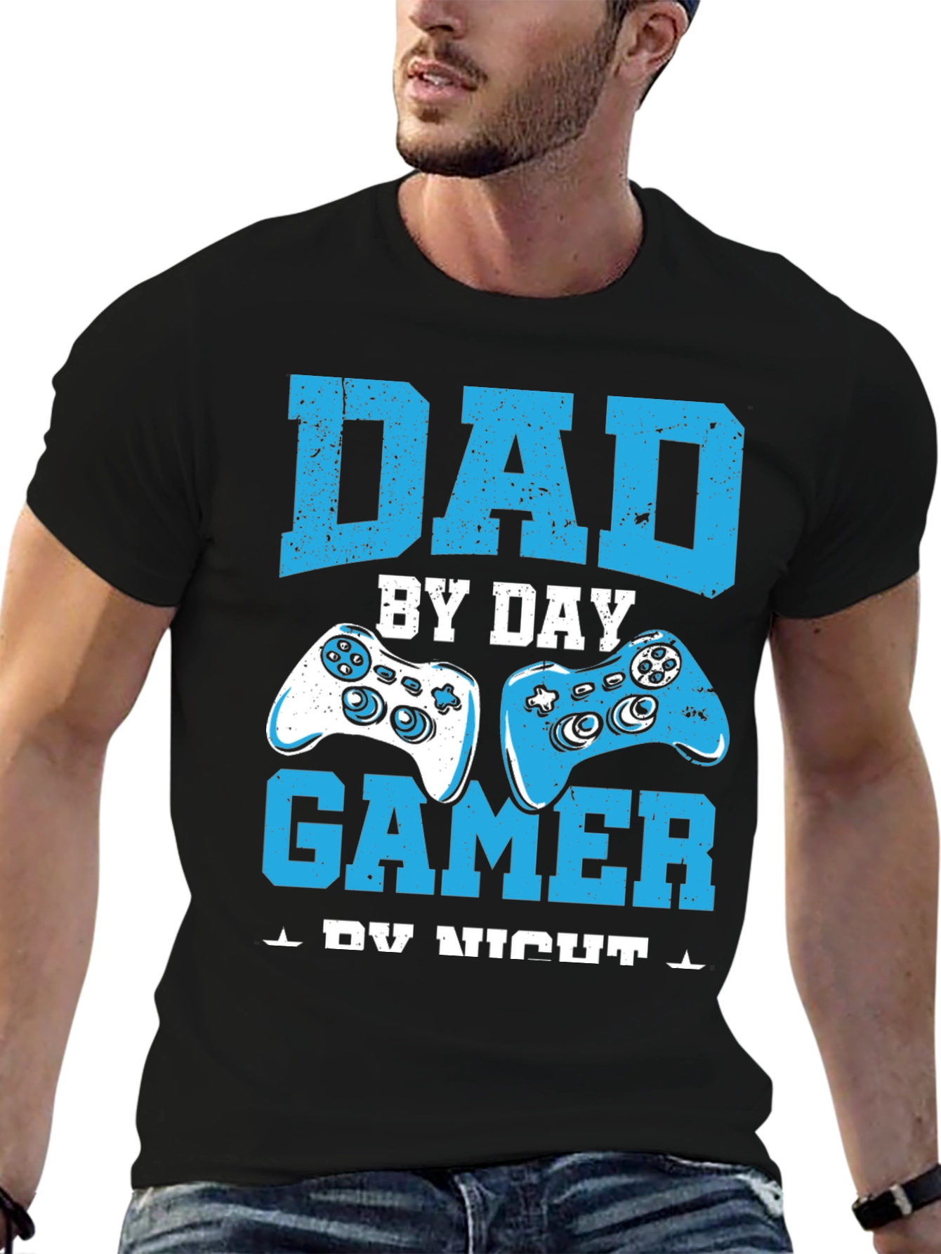 Dad Gamer T-Shirt - Day & Night Fun