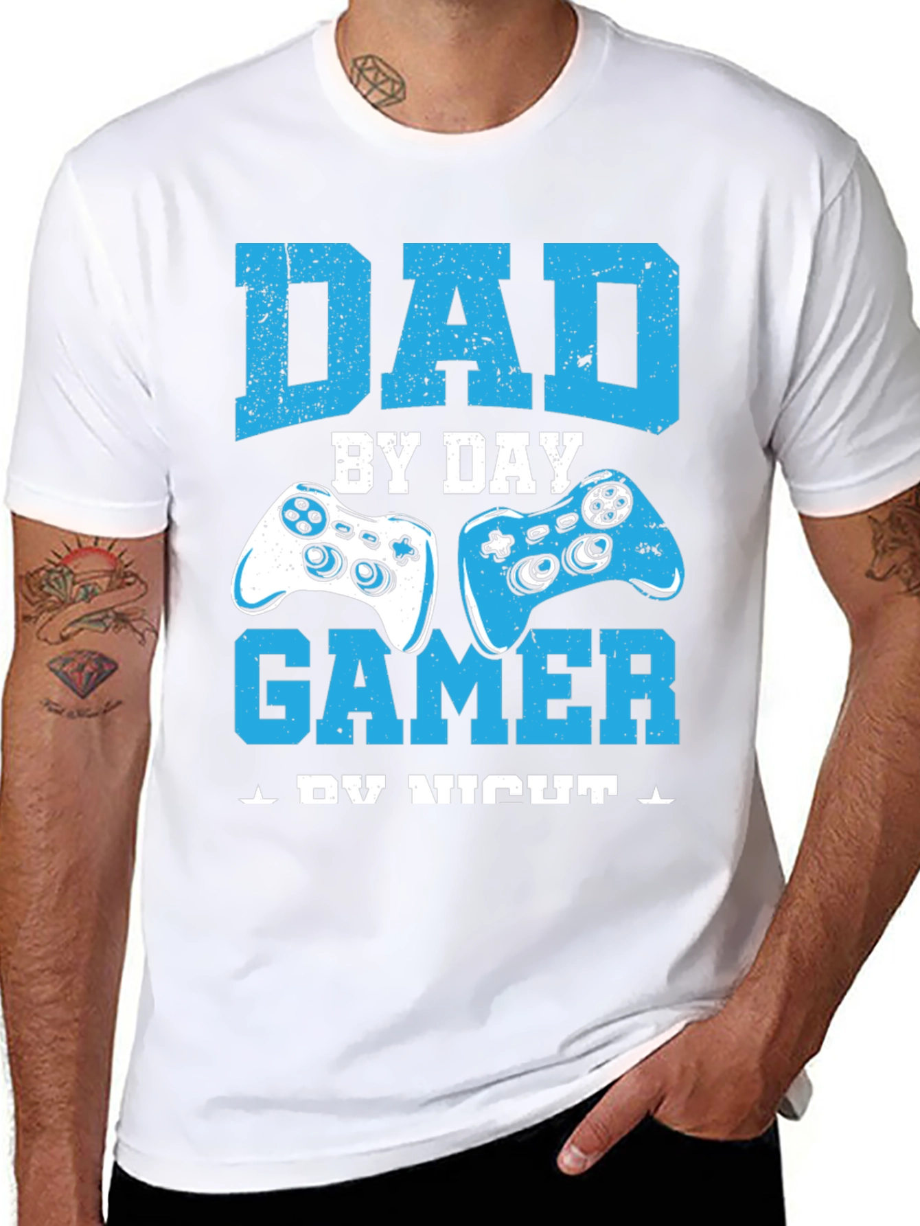 Dad Gamer T-Shirt - Day & Night Fun