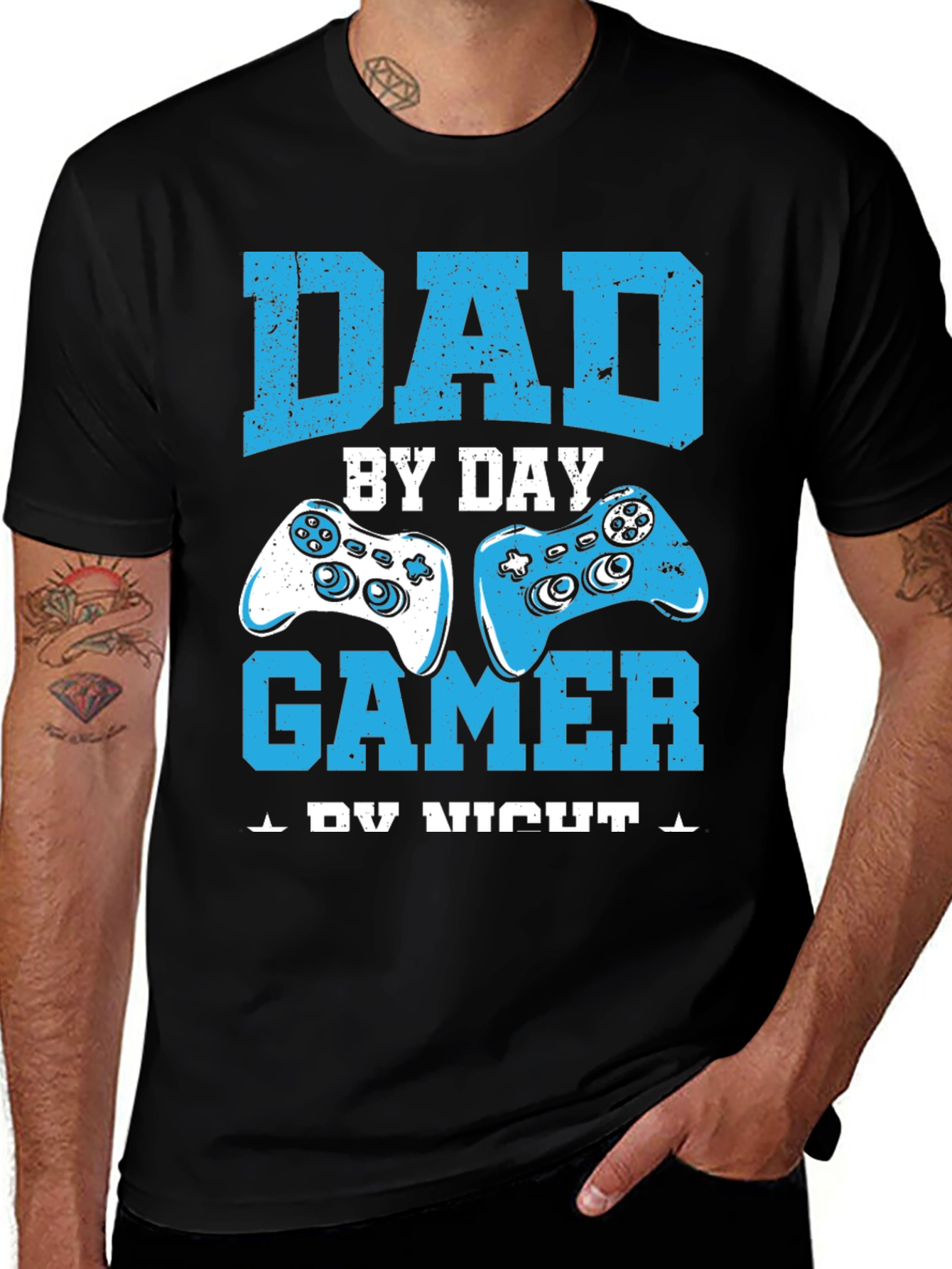 Dad Gamer T-Shirt - Day & Night Fun