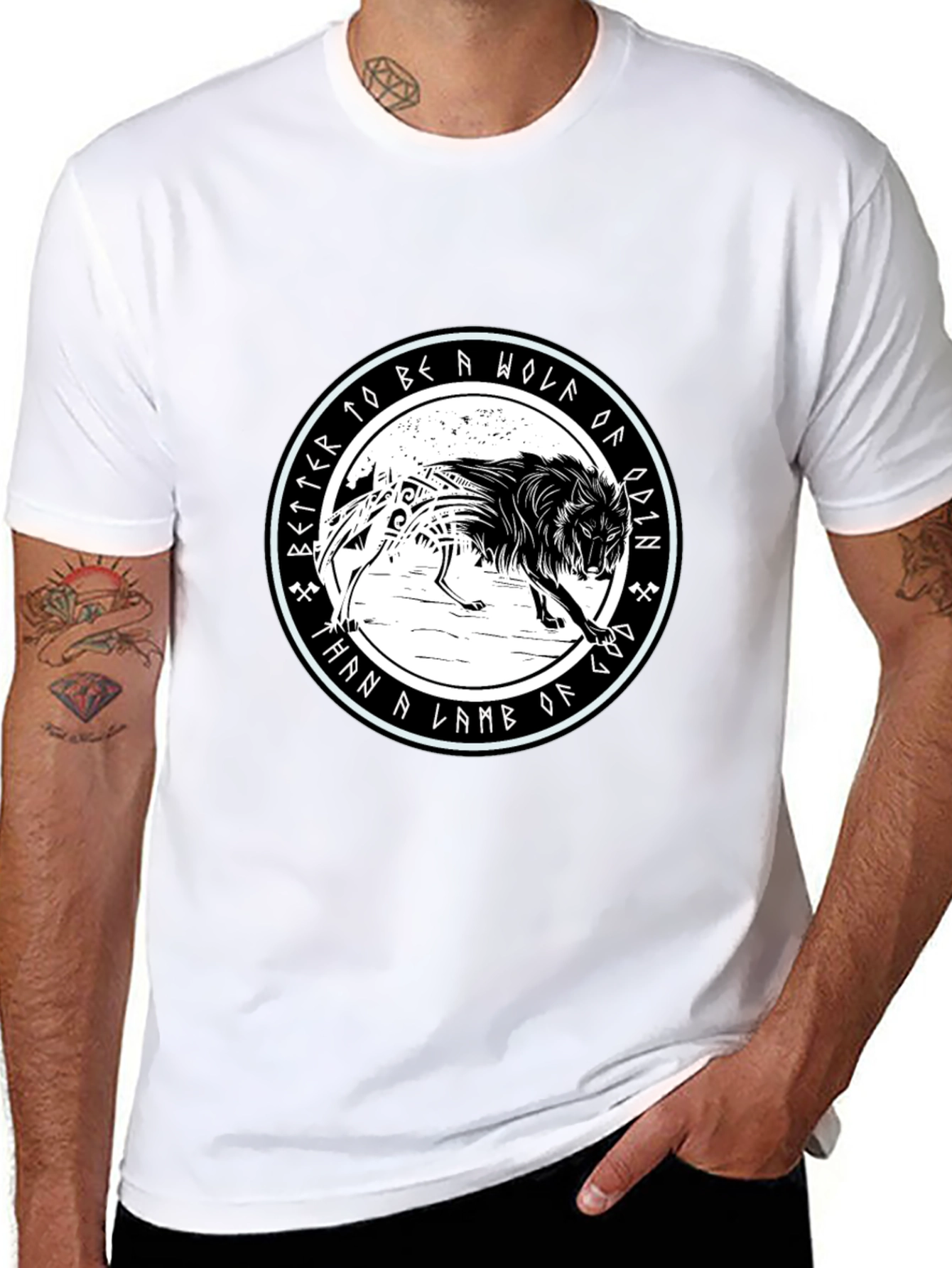 Wolf of Odin Graphic Tee - Viking Inspired Design