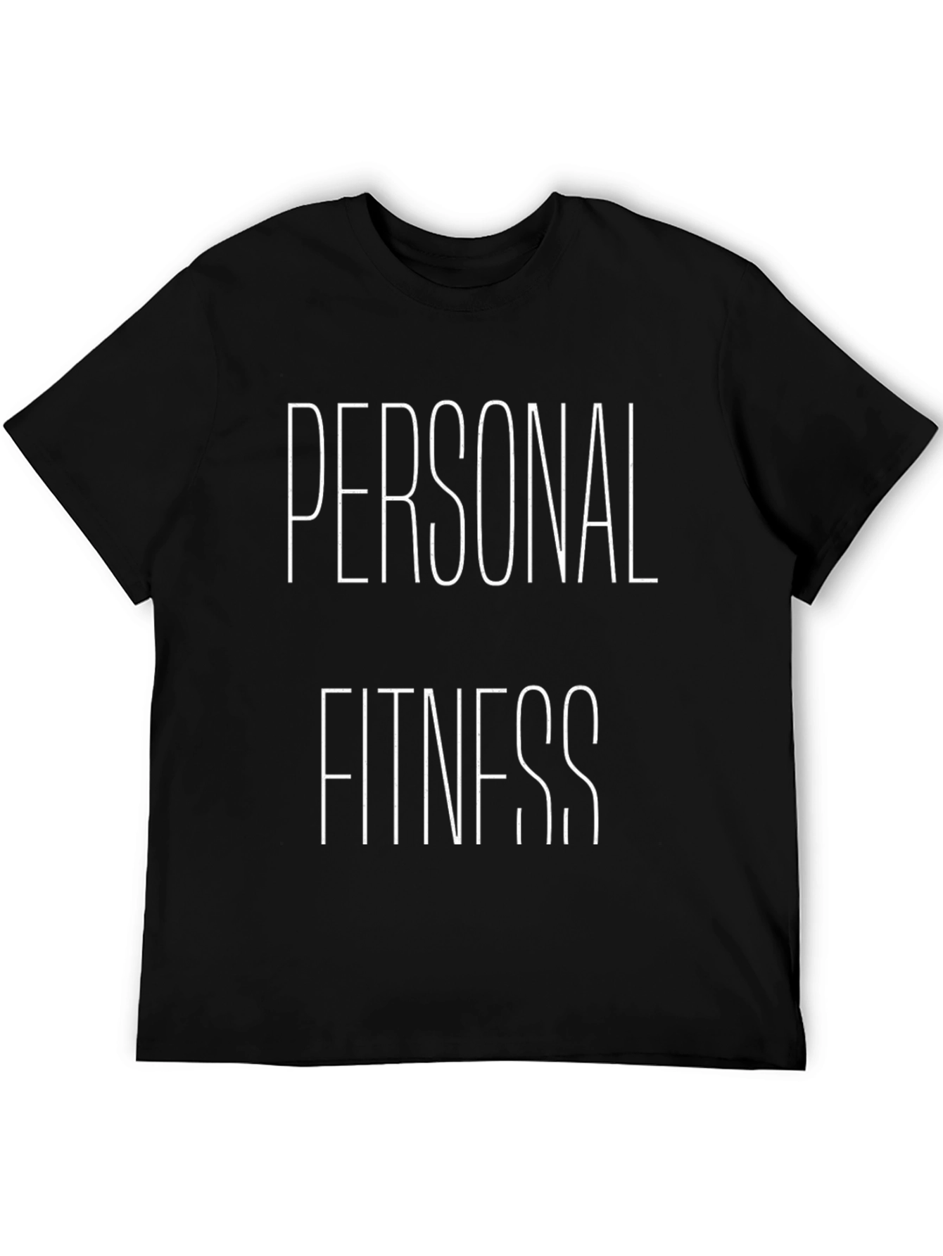 Personal Fitness Graphic Tee - Black Cotton T-Shirt