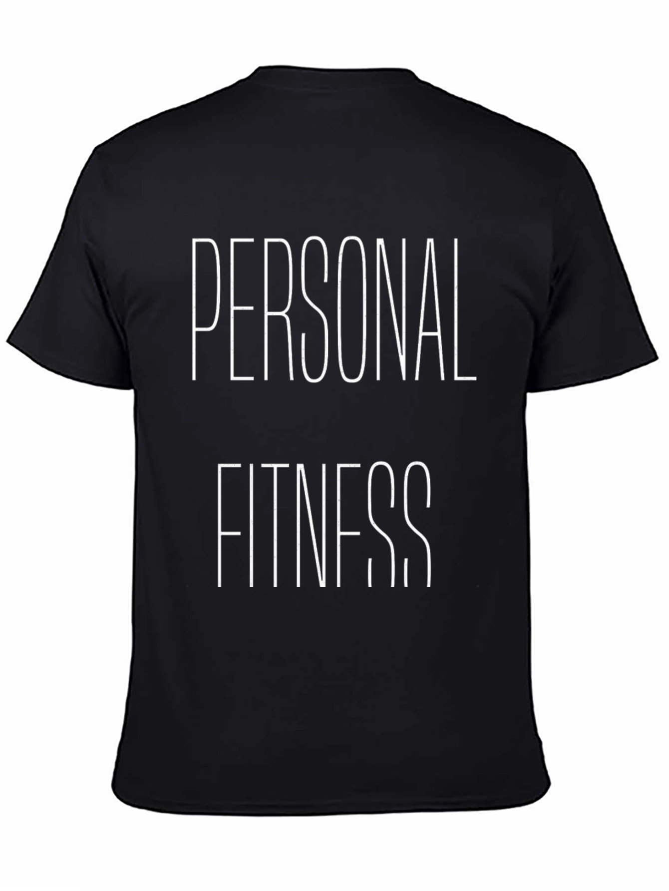 Personal Fitness Graphic Tee - Black Cotton T-Shirt