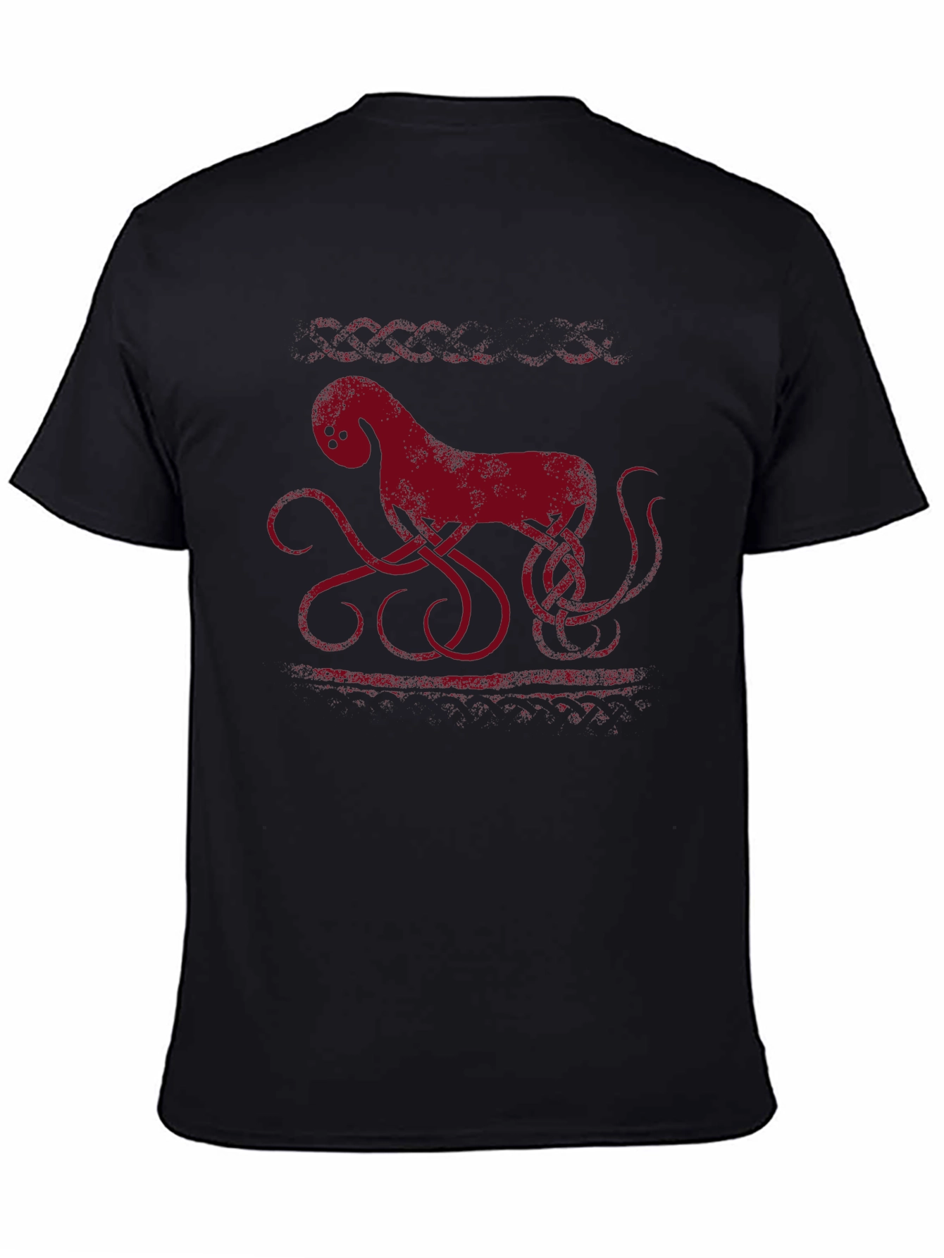 Mythical Sea Creature Graphic Tee - Black