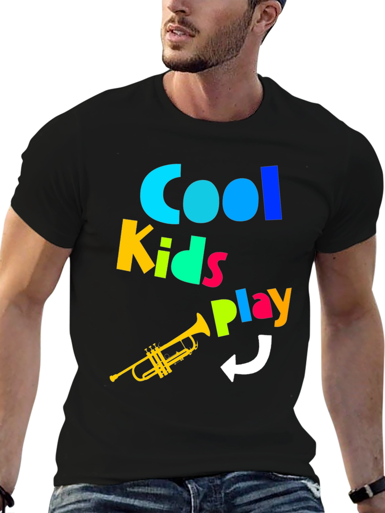 Cool Kids Play Trumpet - Graphic T-Shirt