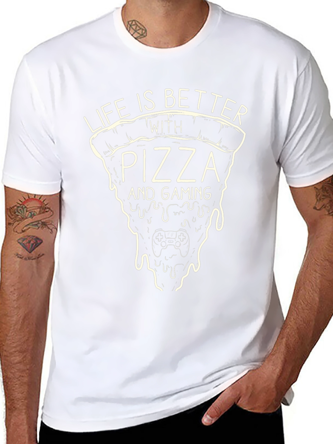 Pizza & Gaming T-Shirt - Life is Better With