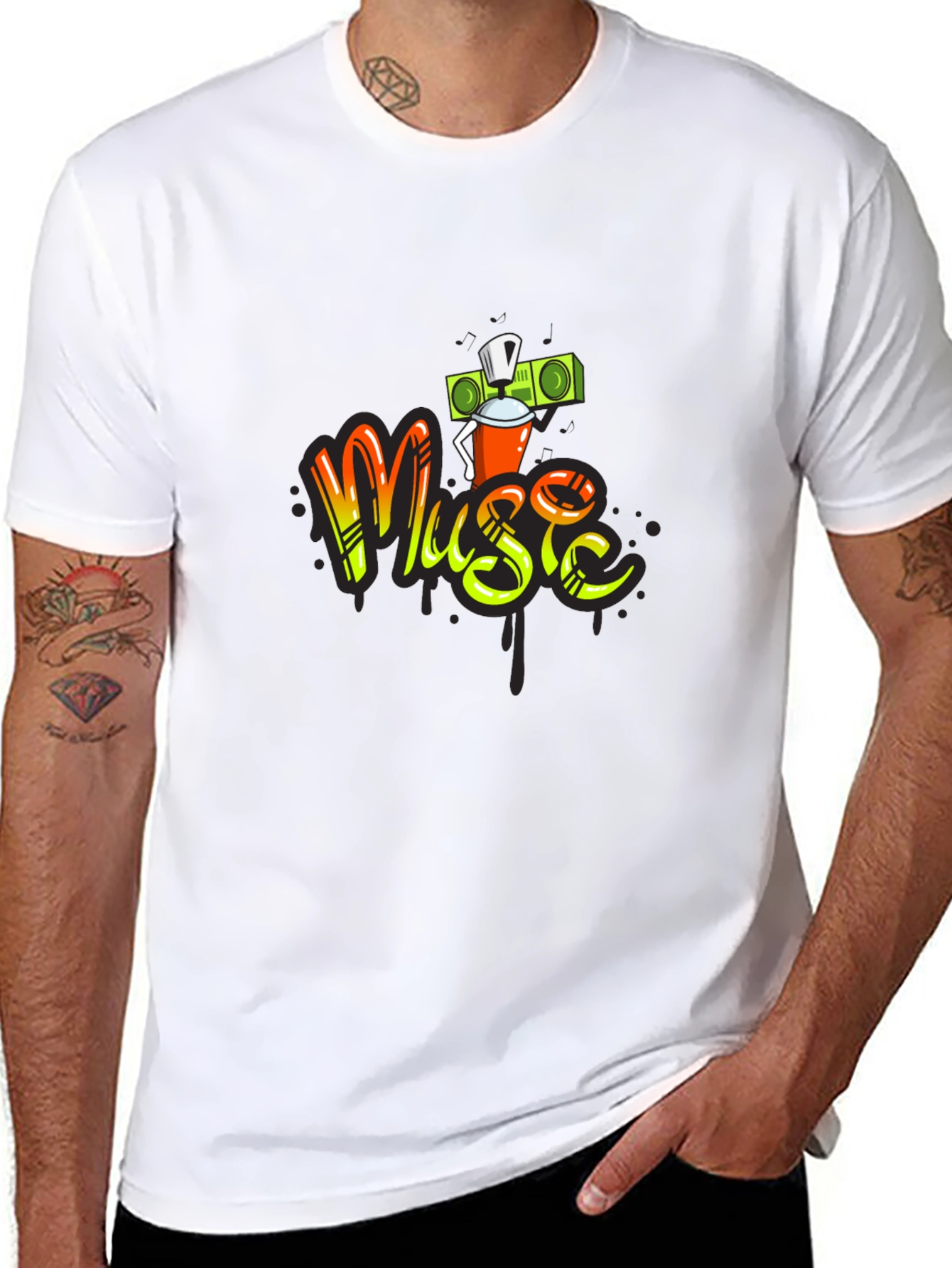Music Graffiti T-Shirt - Urban Style Tee