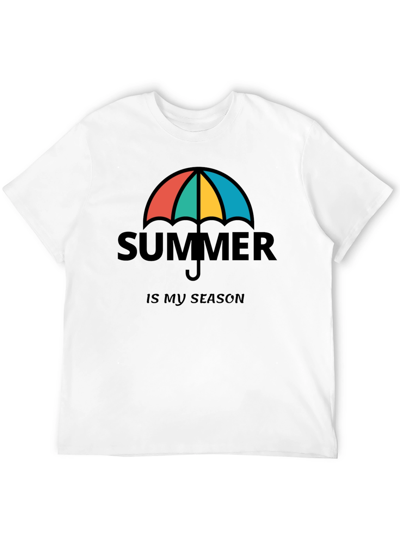Summer is My Season Black T-Shirt