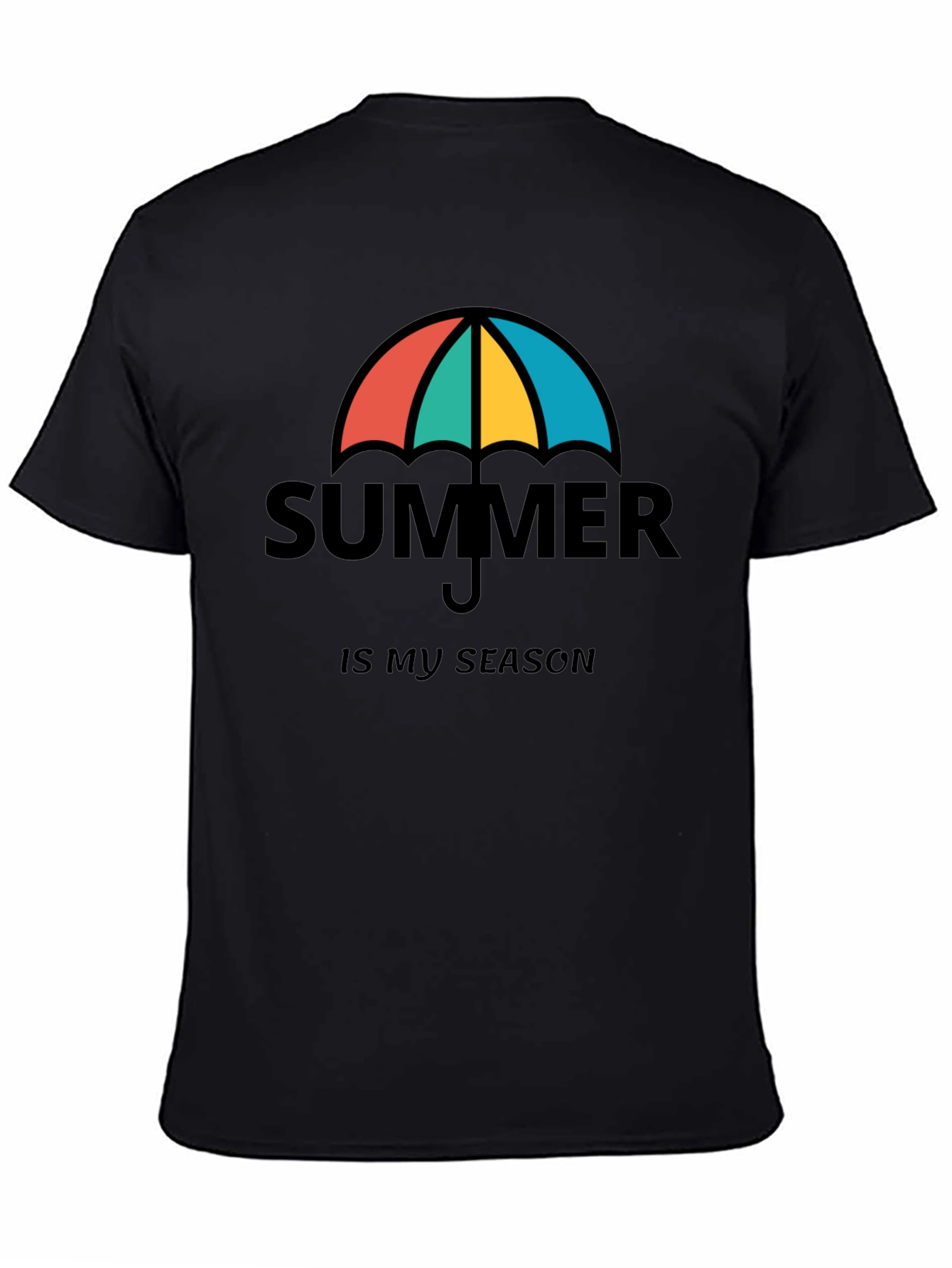 Summer is My Season Black T-Shirt