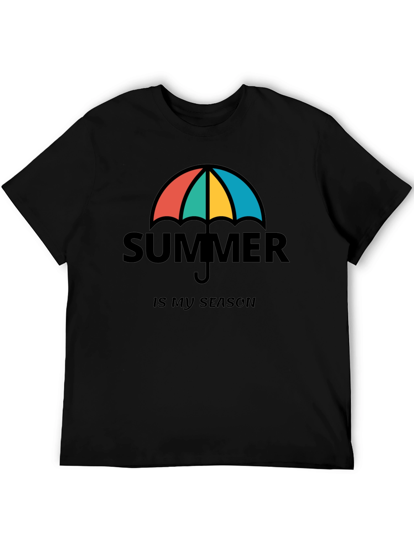 Summer is My Season Black T-Shirt