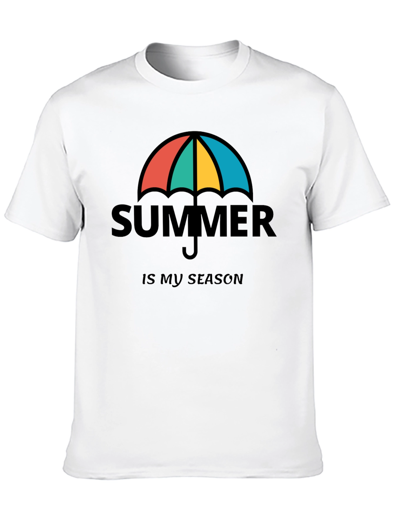 Summer is My Season Black T-Shirt