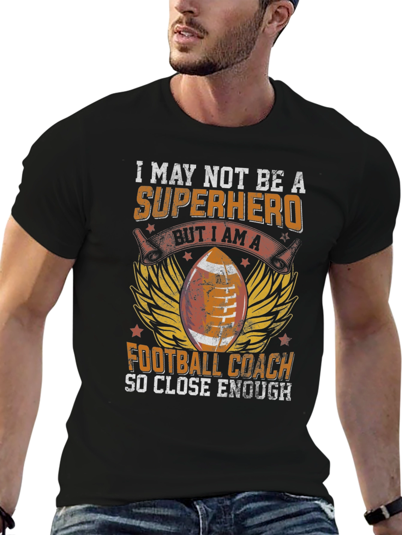 Football Coach Superhero T-Shirt