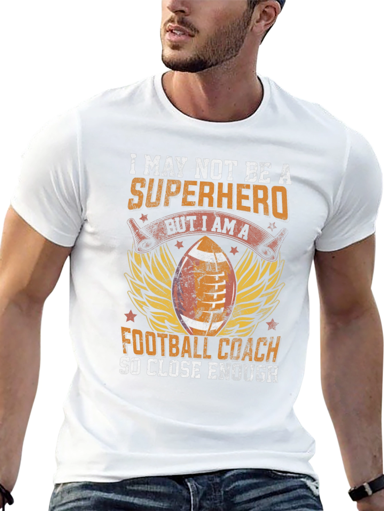 Football Coach Superhero T-Shirt