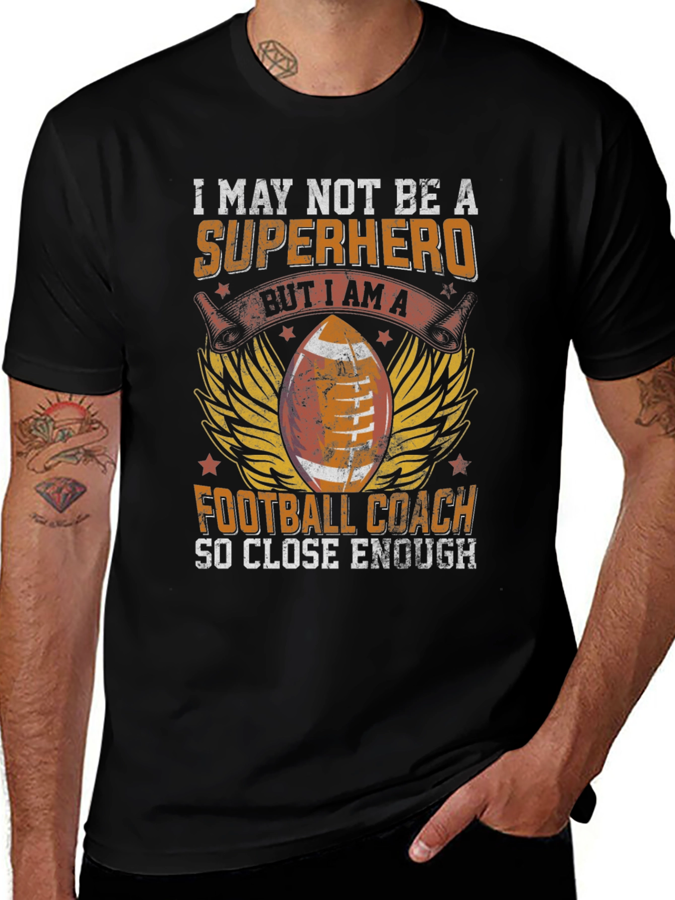Football Coach Superhero T-Shirt