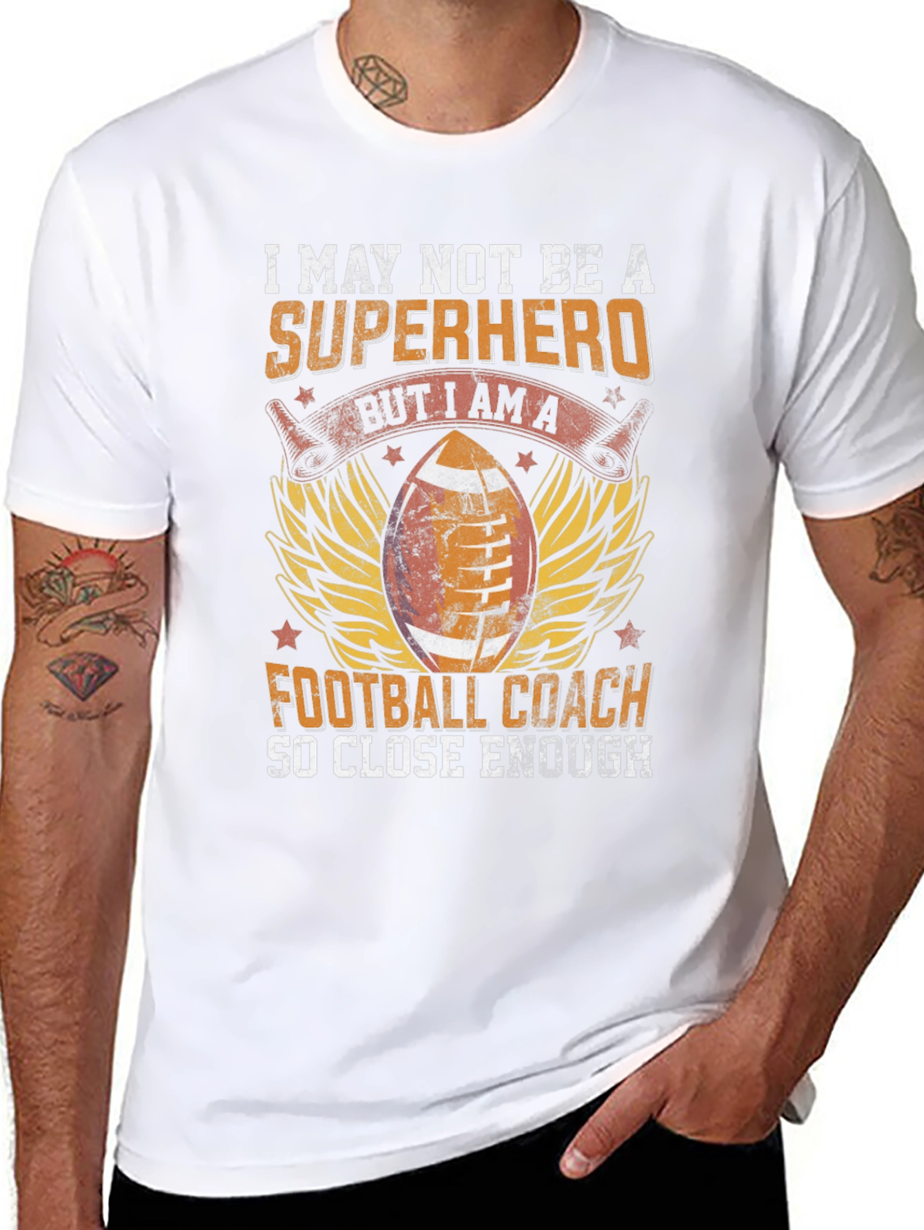 Football Coach Superhero T-Shirt