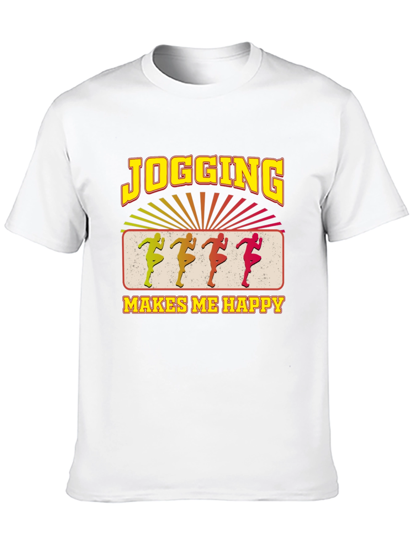 Jogging Makes Me Happy Black T-Shirt