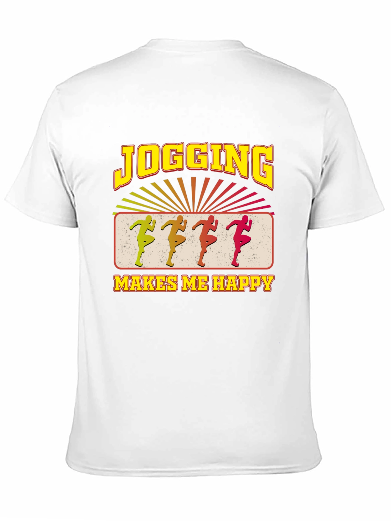 Jogging Makes Me Happy Black T-Shirt