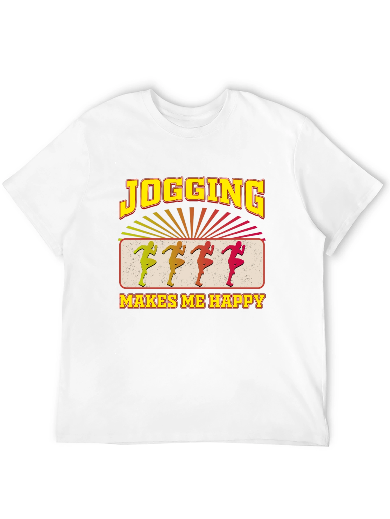 Jogging Makes Me Happy Black T-Shirt