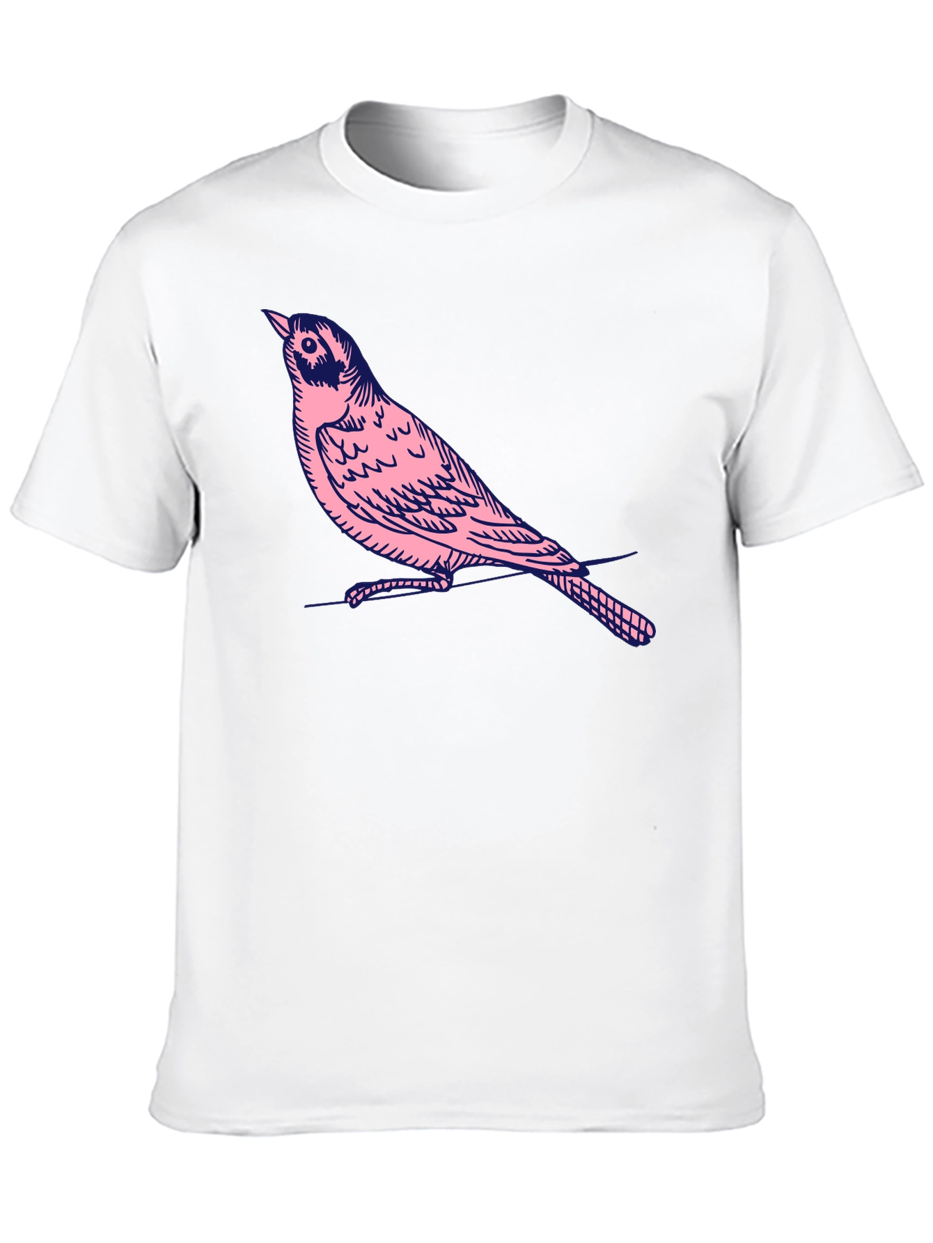 Mens Black T-shirt with Bird Graphic