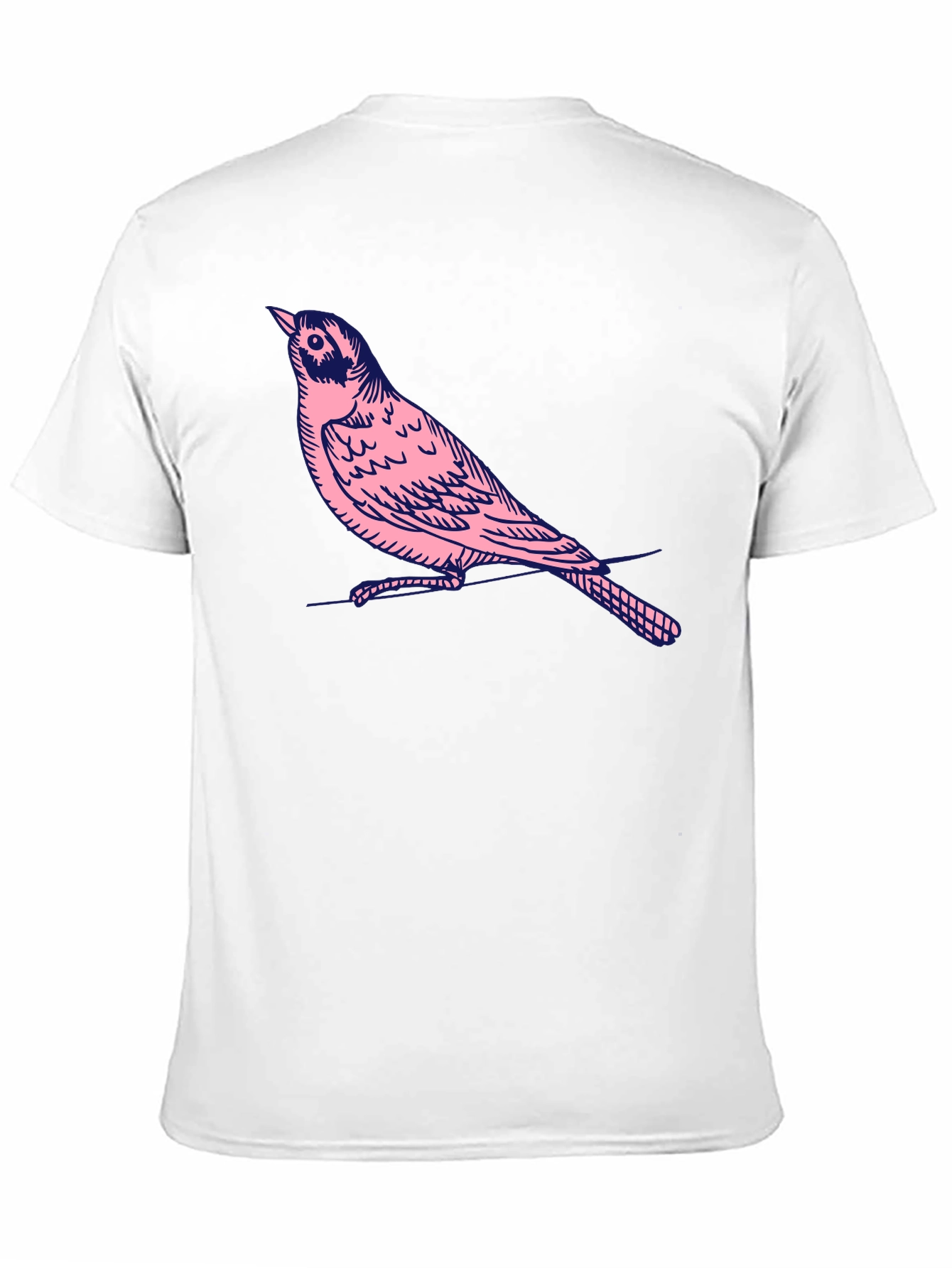 Mens Black T-shirt with Bird Graphic