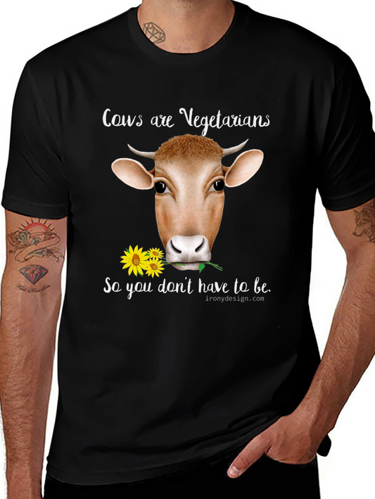 Cow Vegetarian T-Shirt - Unisex Cotton Tee