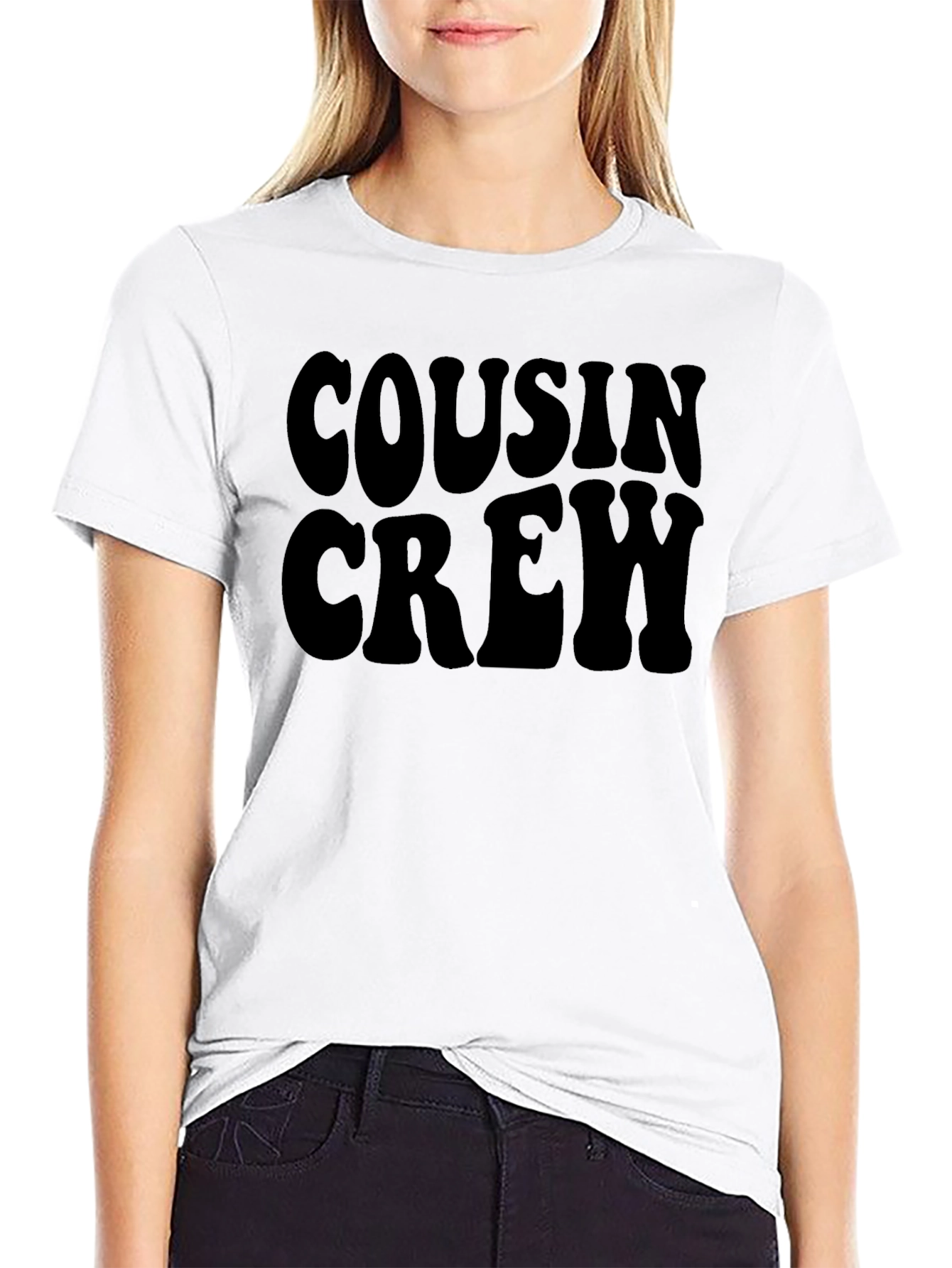 Cousin Crew Black Graphic T-Shirt