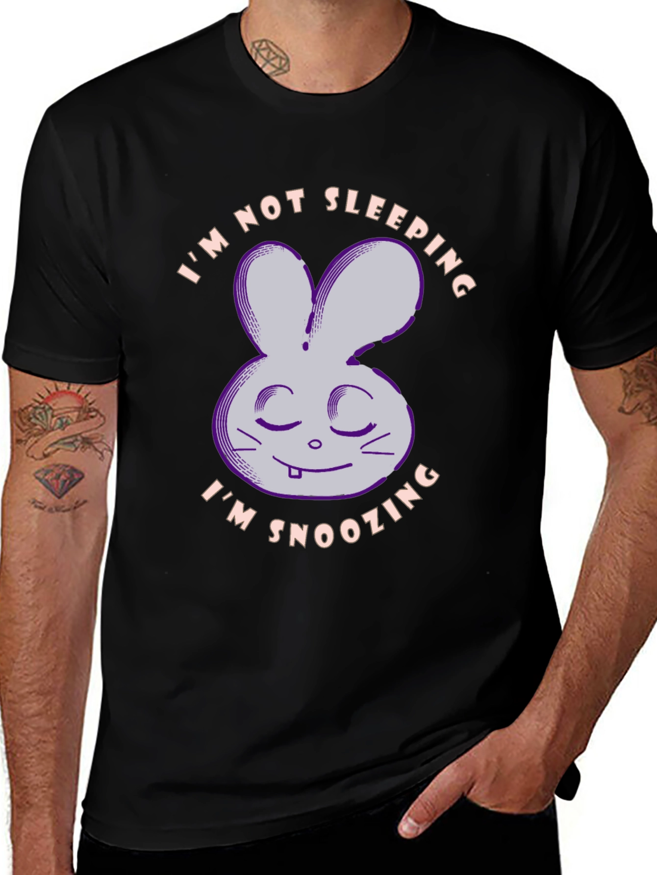 Funny Bunny T-Shirt: Im Not Sleeping Im Snoozing