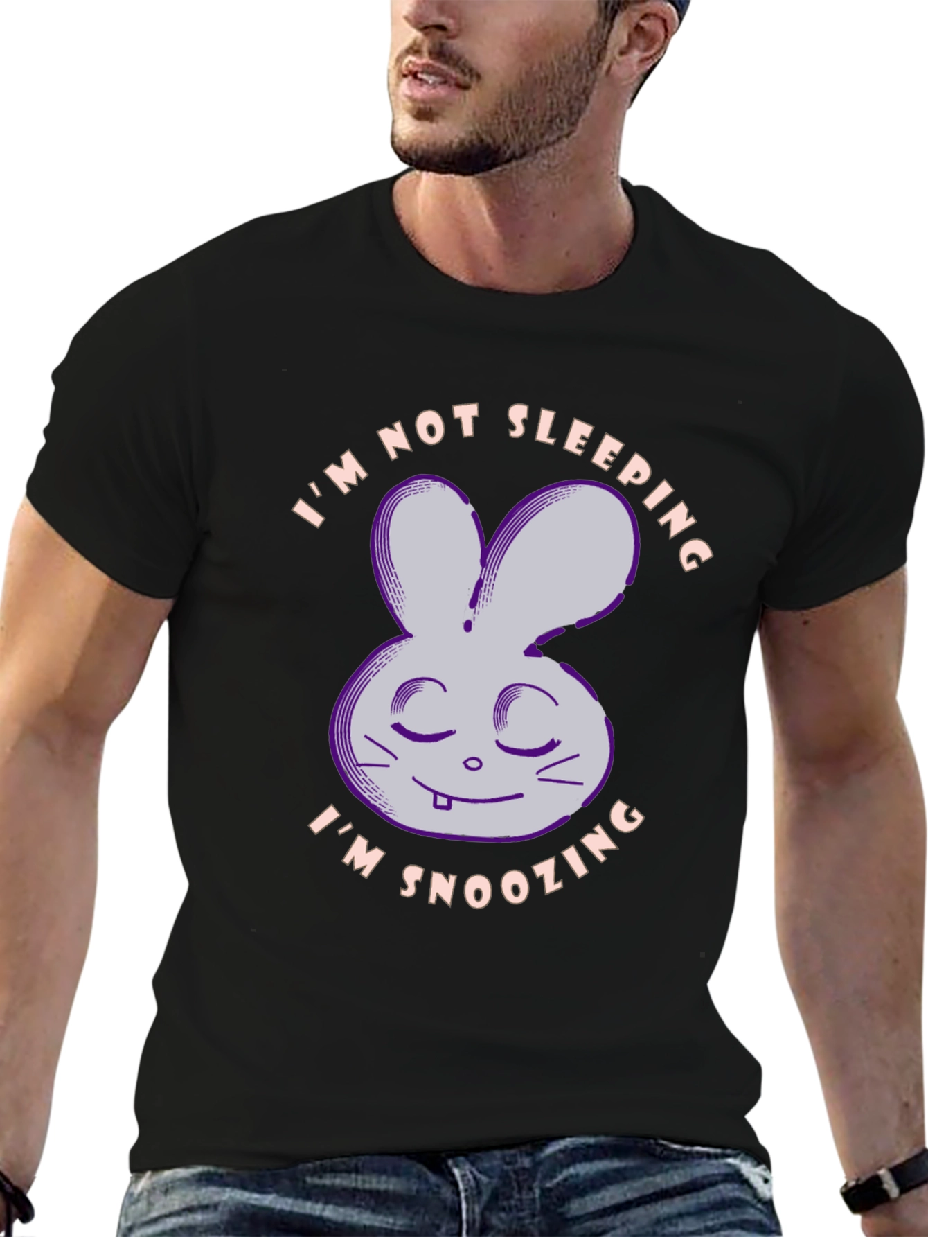 Funny Bunny T-Shirt: Im Not Sleeping Im Snoozing