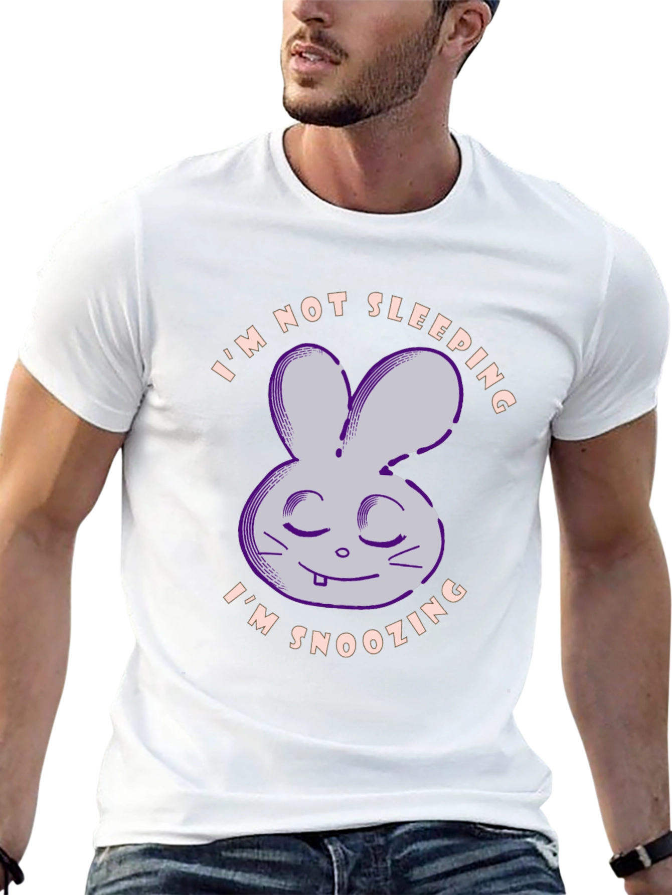 Funny Bunny T-Shirt: Im Not Sleeping Im Snoozing