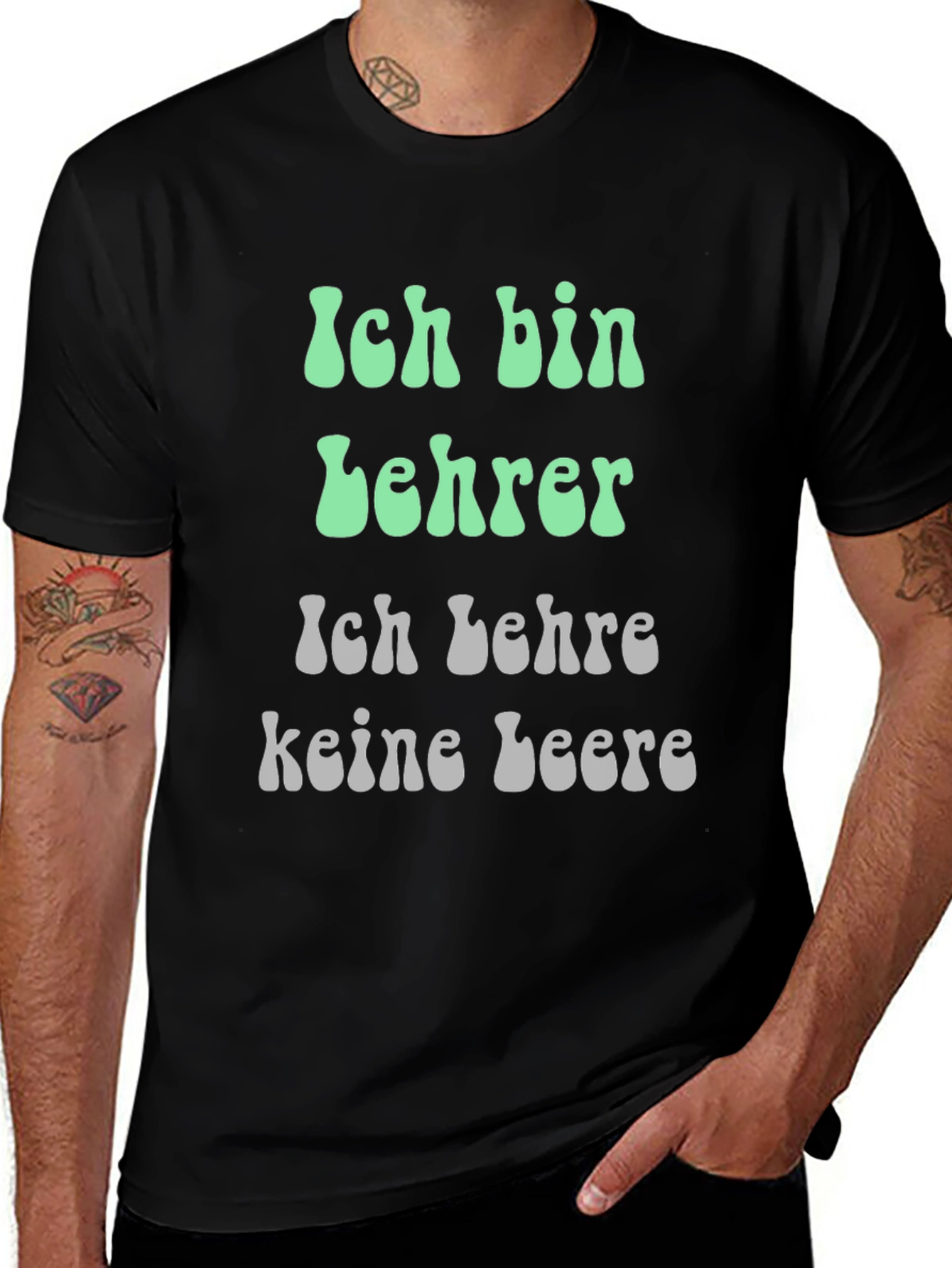 Teacher T-Shirt: Ich bin Lehrer German Slogan Shirt