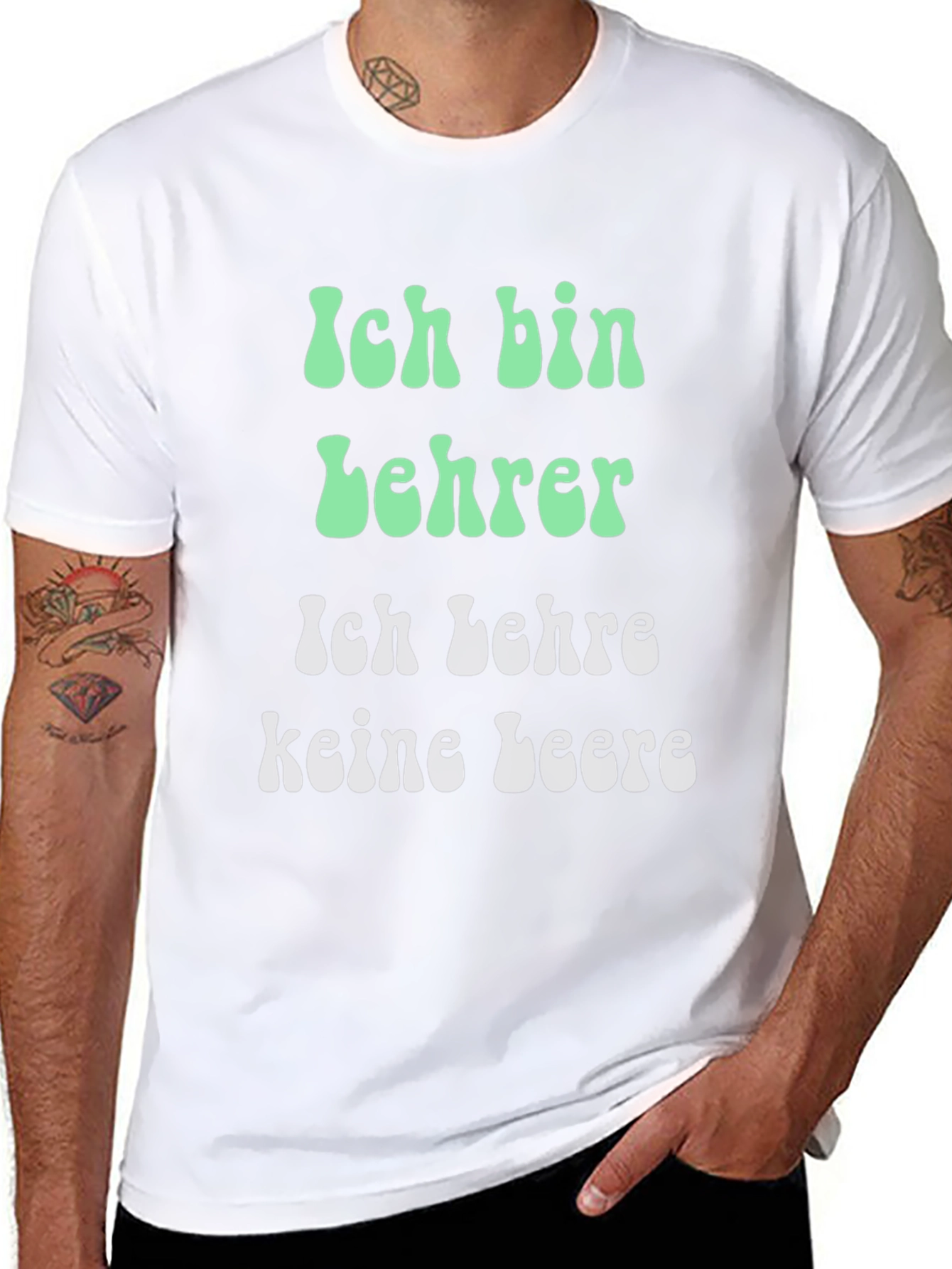 Teacher T-Shirt: Ich bin Lehrer German Slogan Shirt