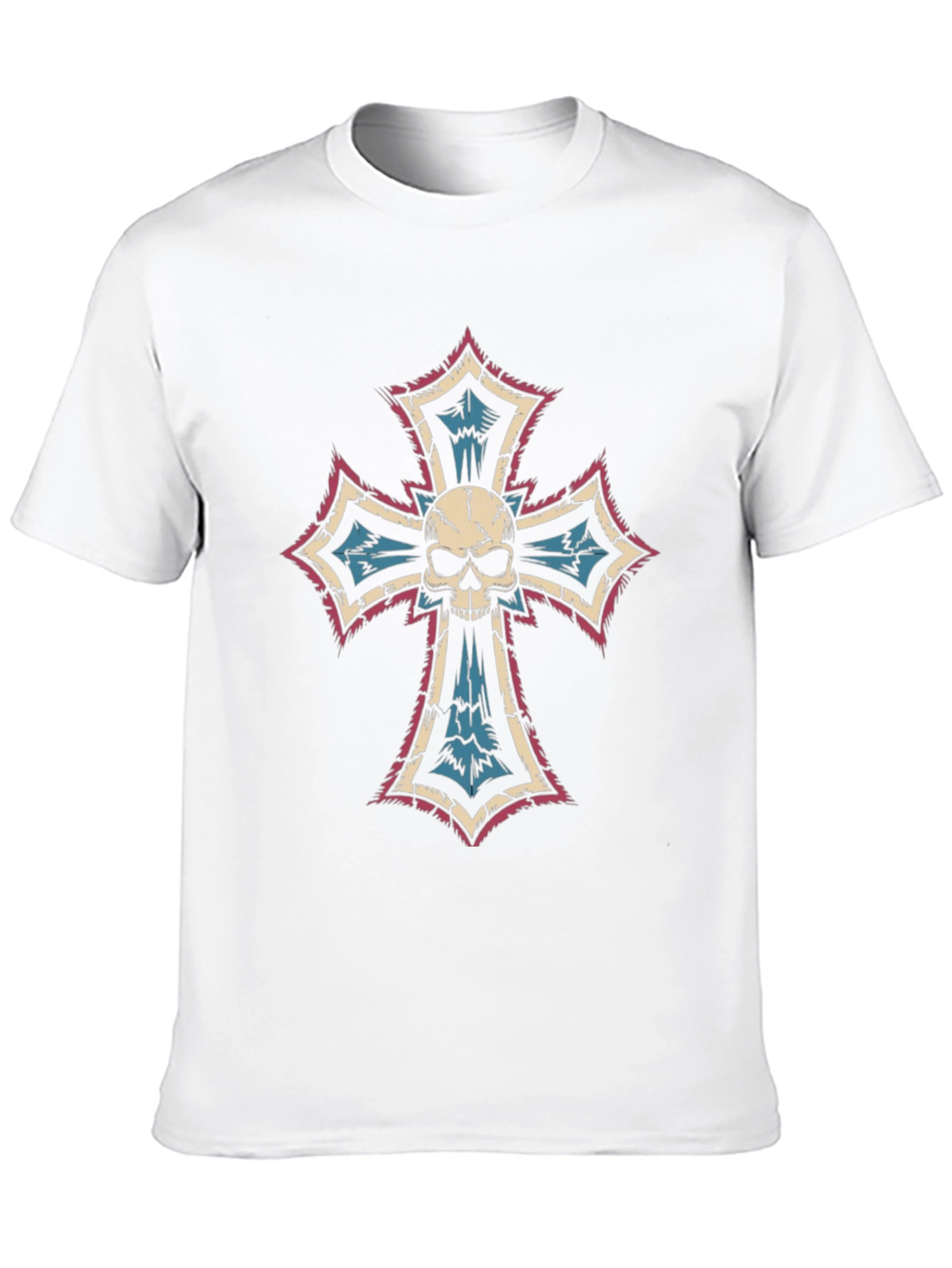 Skull Cross Graphic Tee - Gothic Fashion