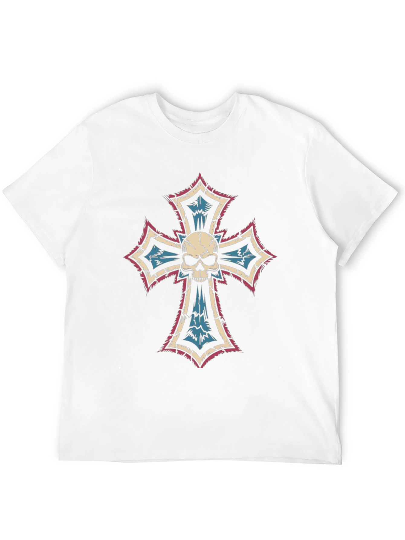 Skull Cross Graphic Tee - Gothic Fashion
