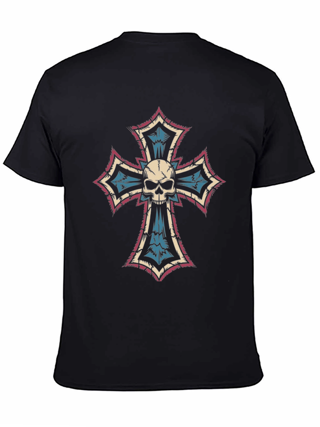 Skull Cross Graphic Tee - Gothic Fashion