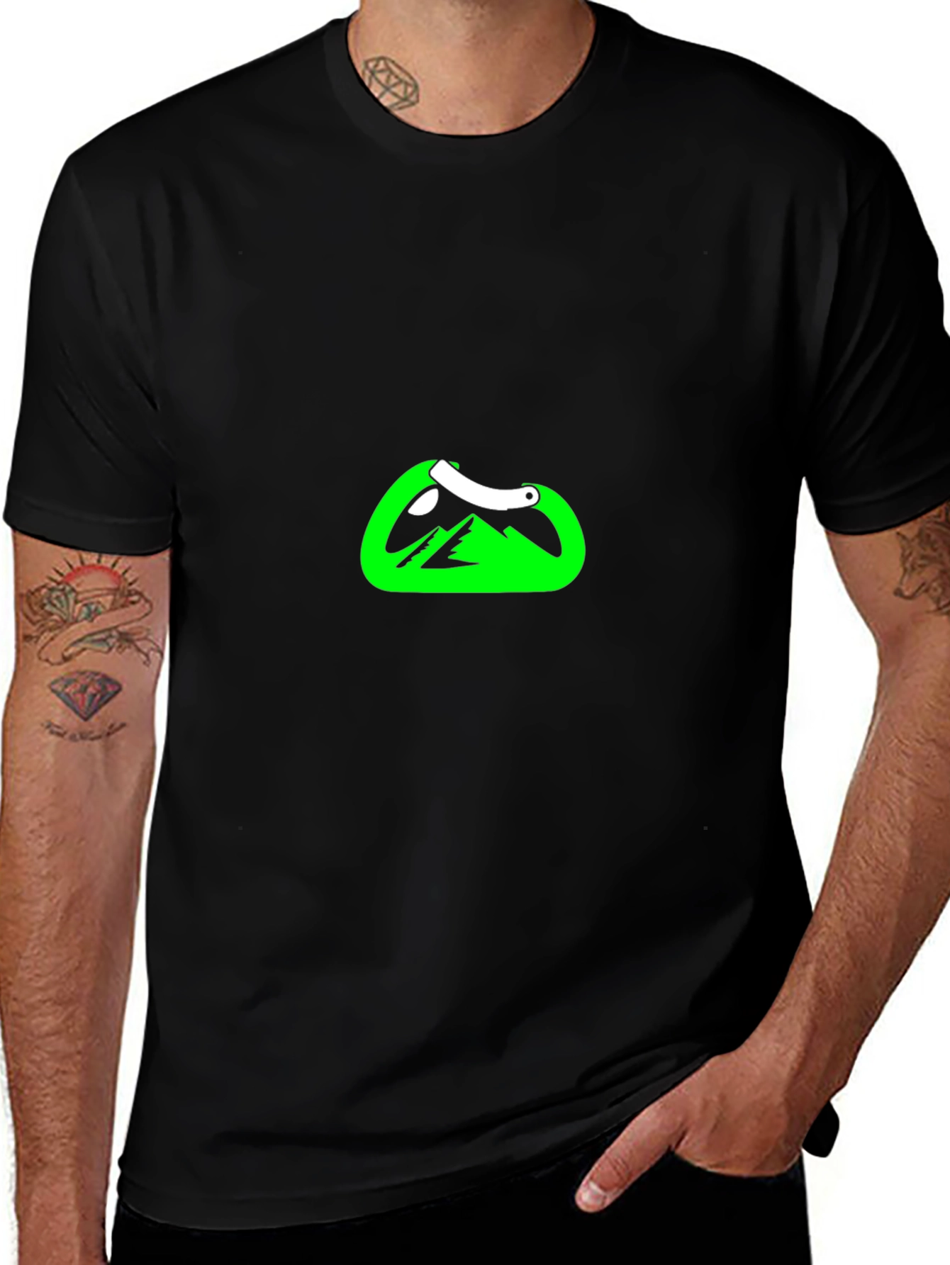 Mountain Climb Carabiner Black T-Shirt