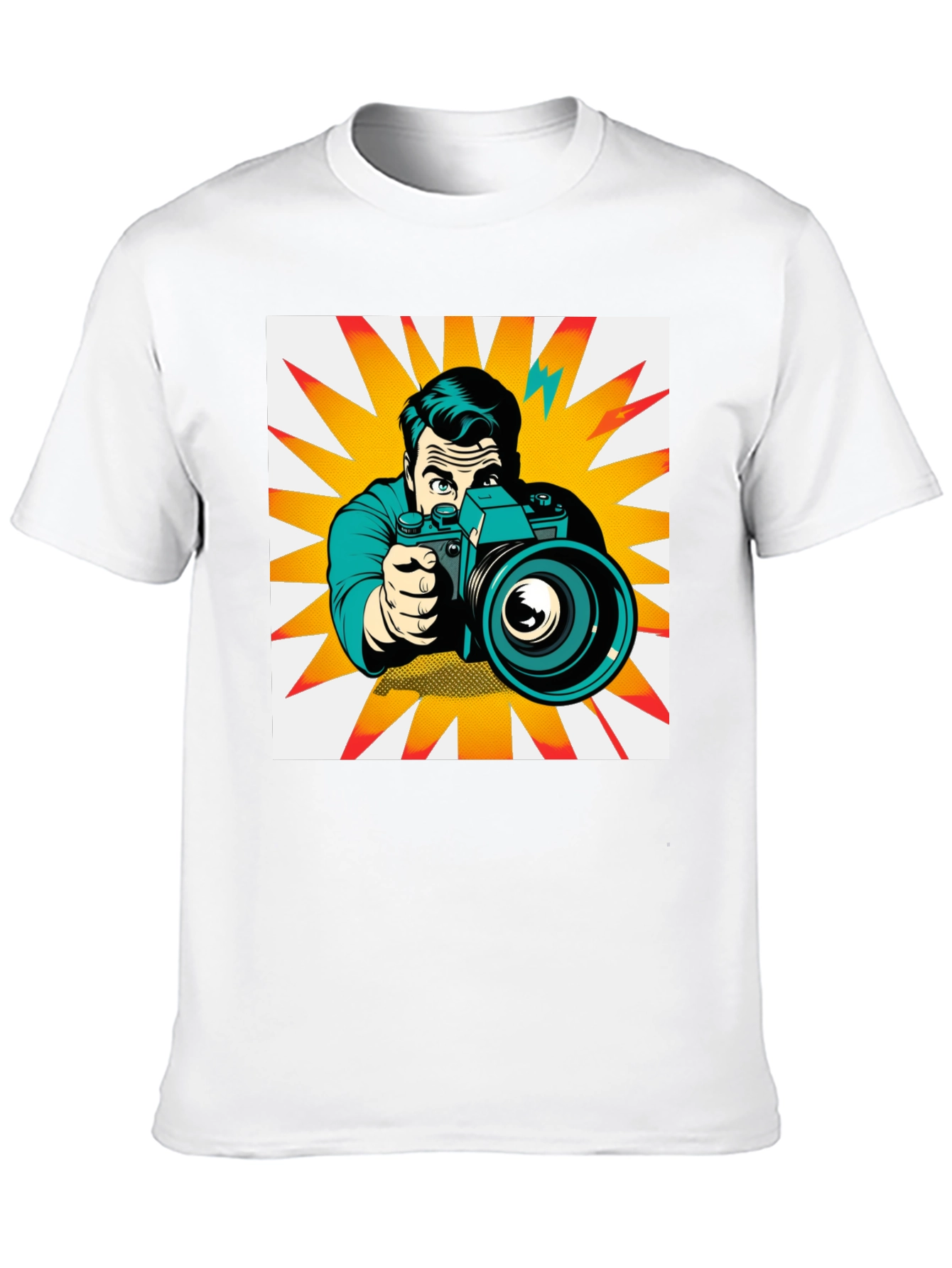 Retro Photographer Graphic Tee - Black