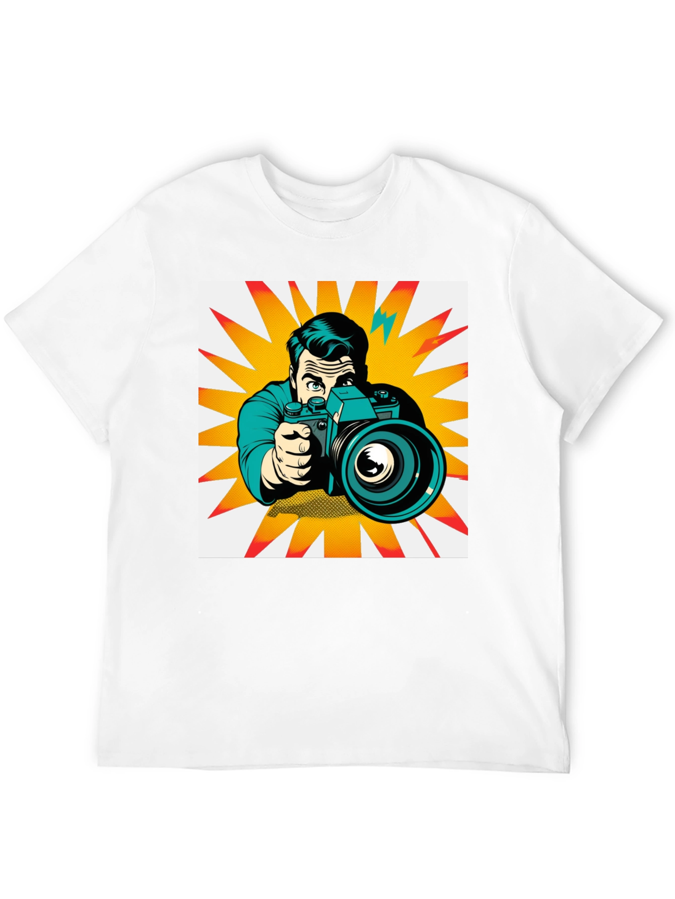 Retro Photographer Graphic Tee - Black