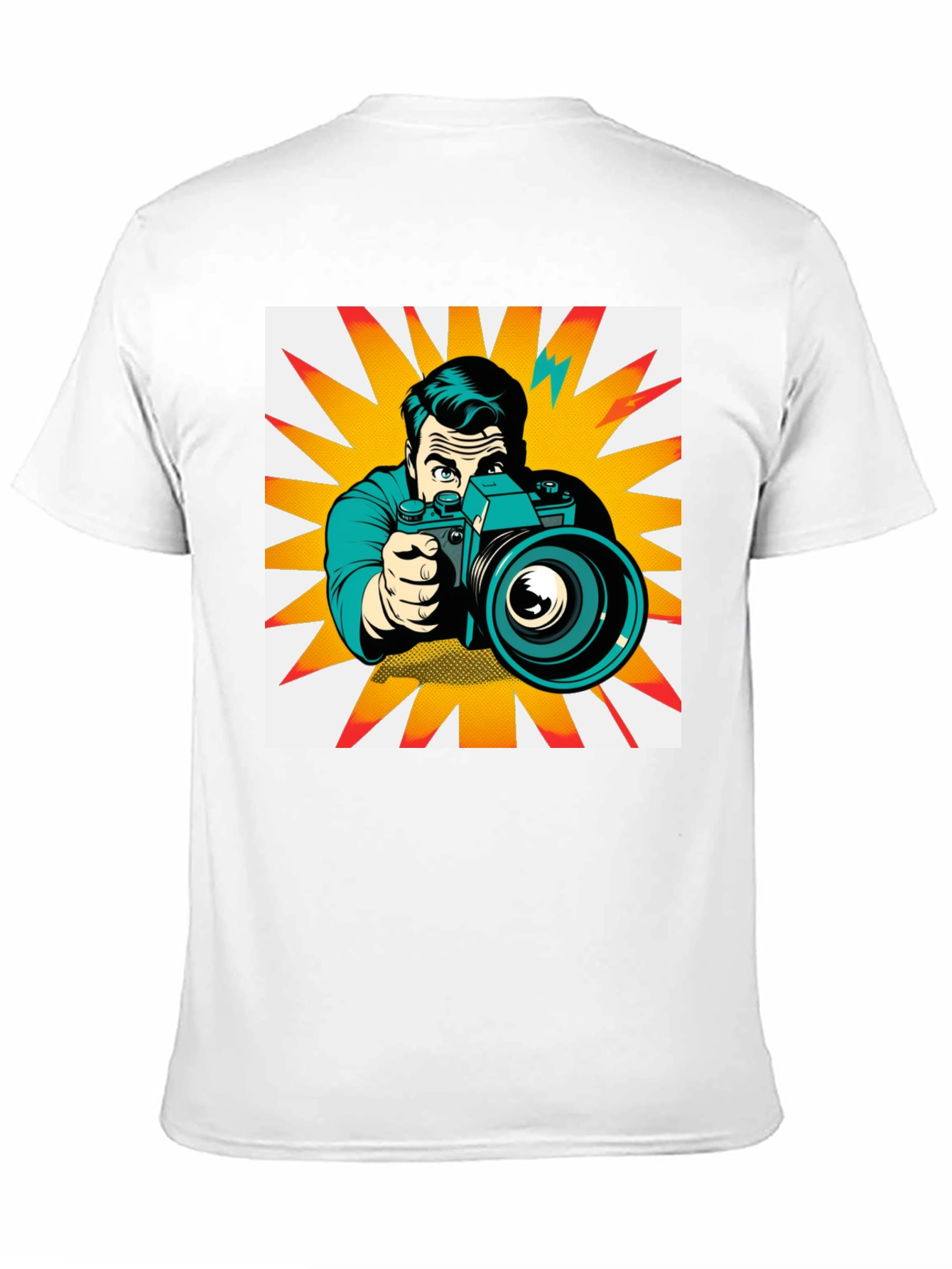Retro Photographer Graphic Tee - Black