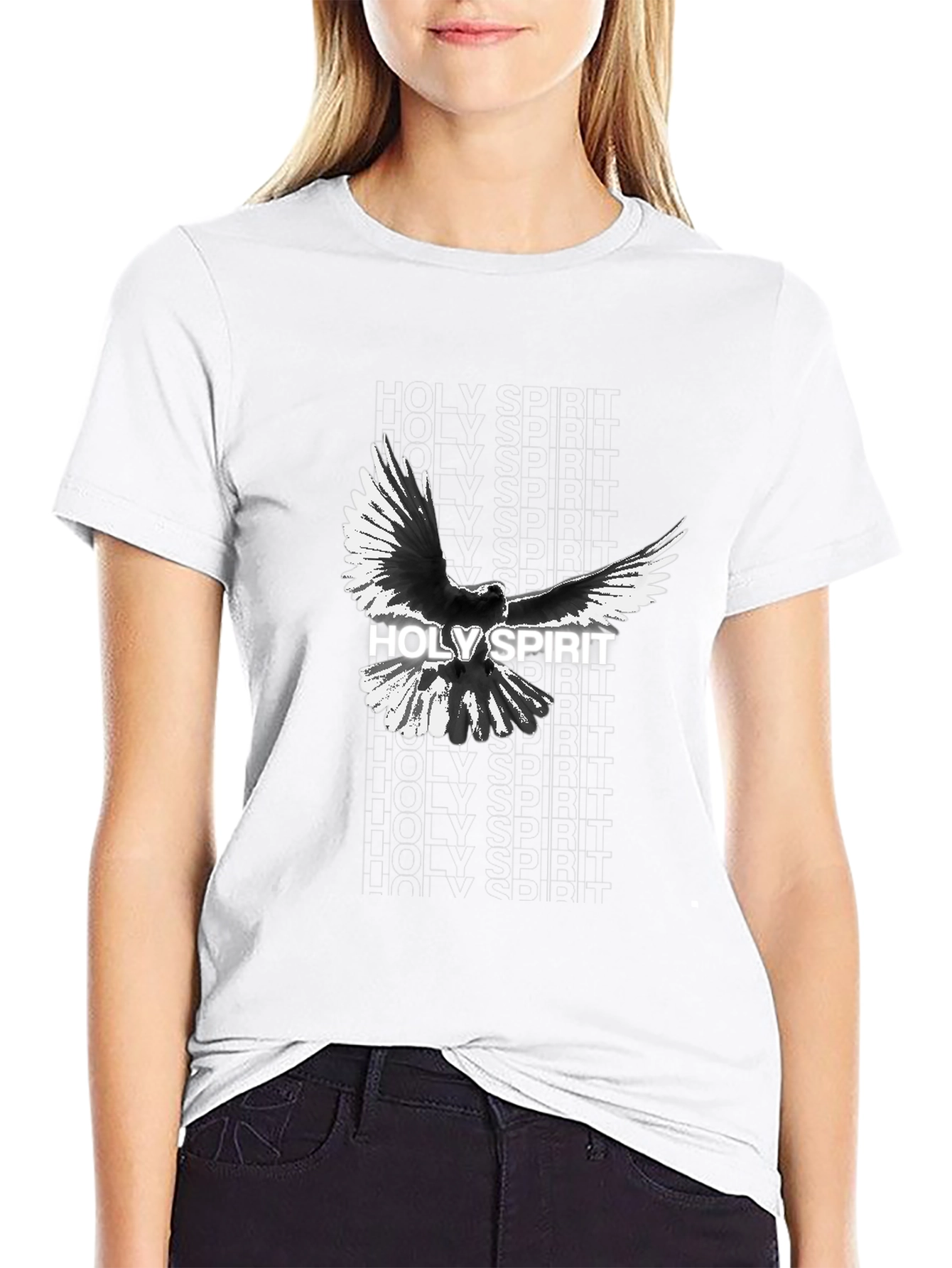 Holy Spirit Dove Graphic Tee - Black